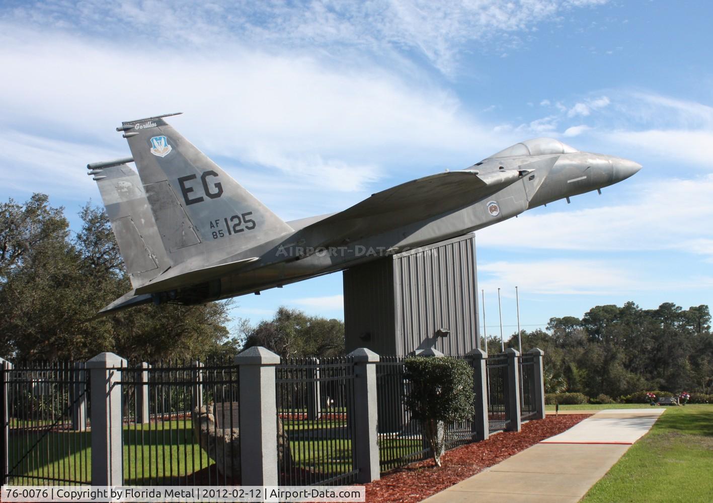 76-0076, 1976 McDonnell Douglas F-15A Eagle C/N 0265/A228, F-15 in a park in Debary FL