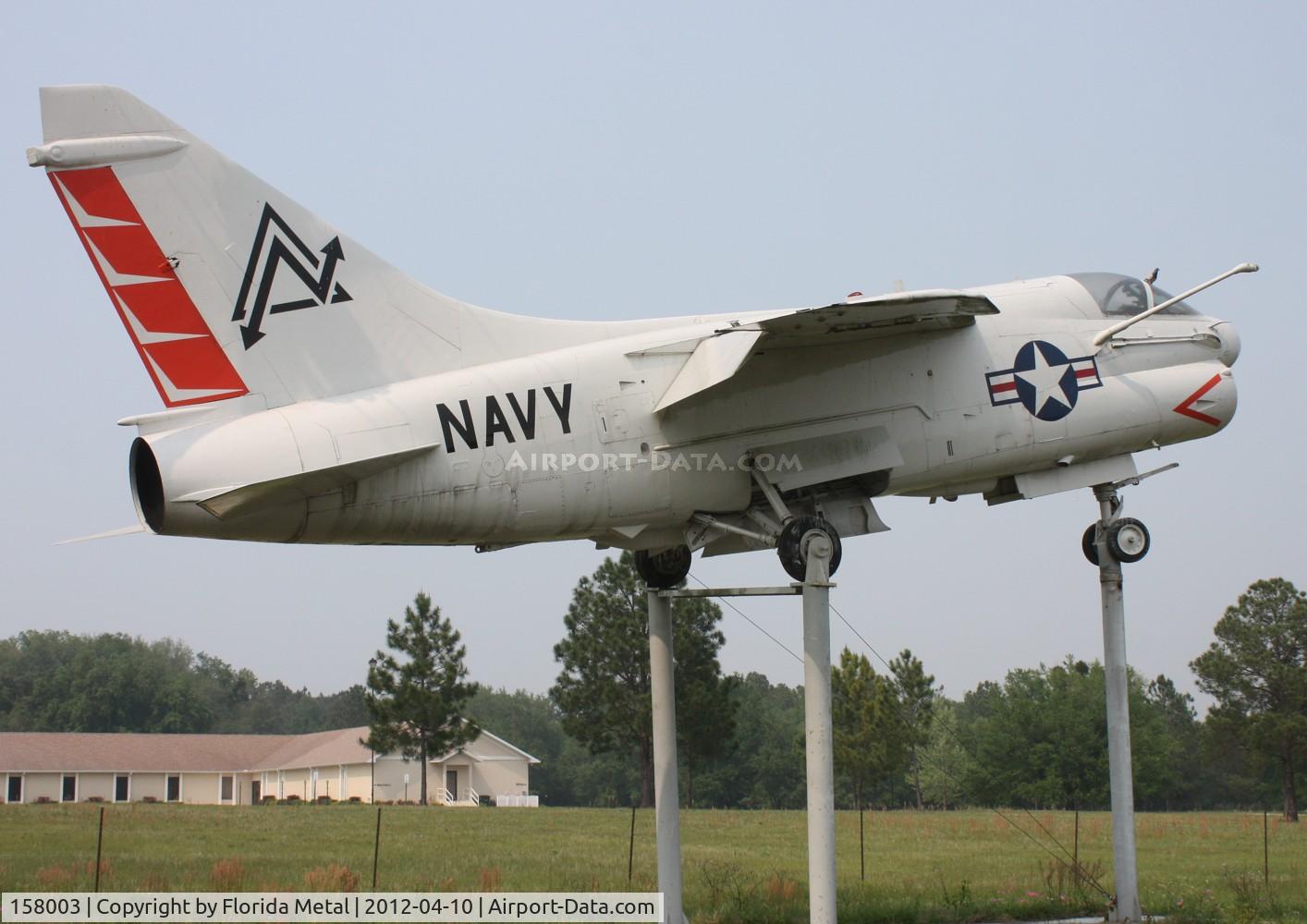 158003, LTV A-7E Corsair II C/N E-252, A-7E Corsair II along I-75 near Lake City FL