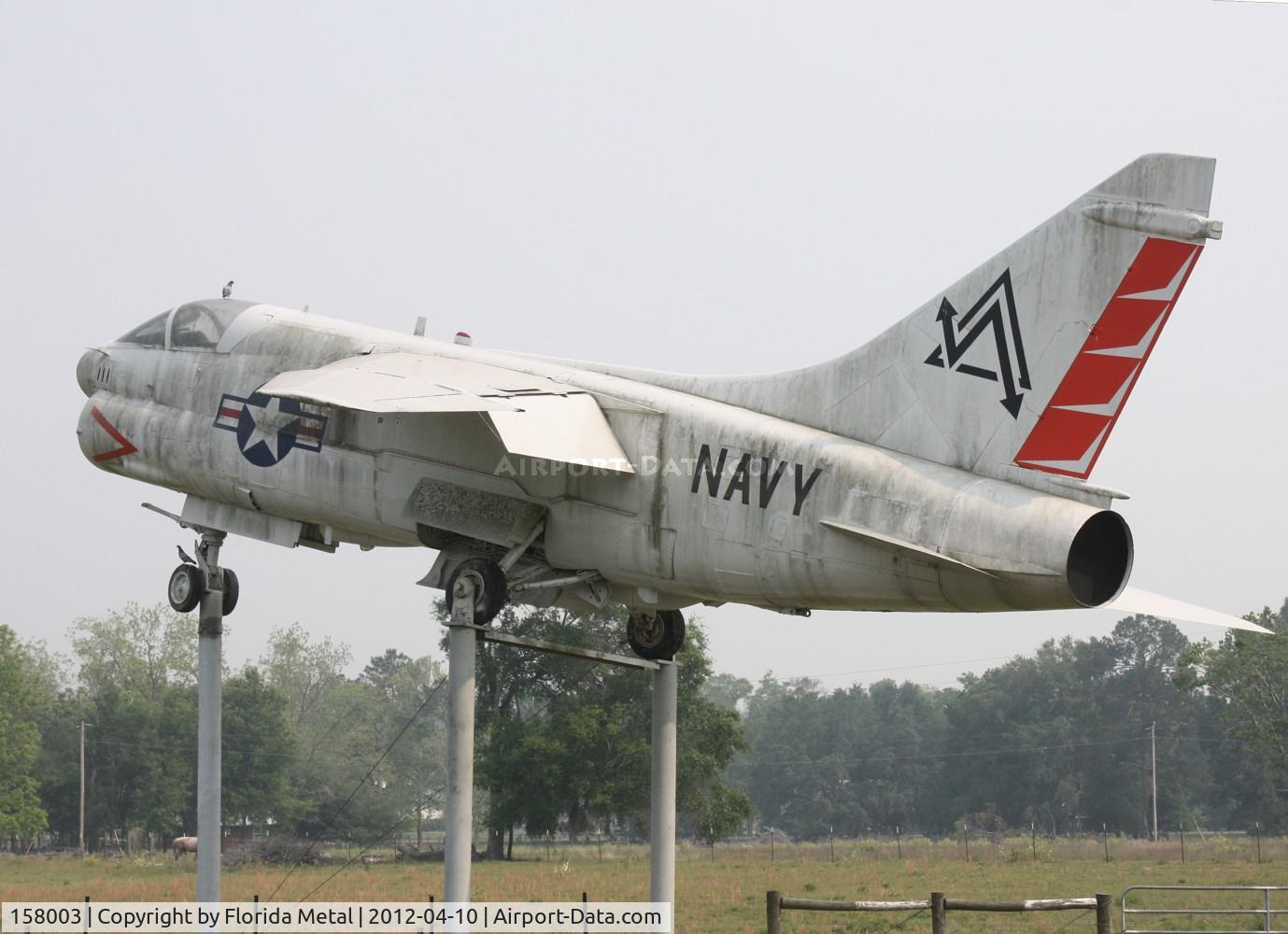 158003, LTV A-7E Corsair II C/N E-252, A-7E Corsair II next to I-75 near Lake City FL