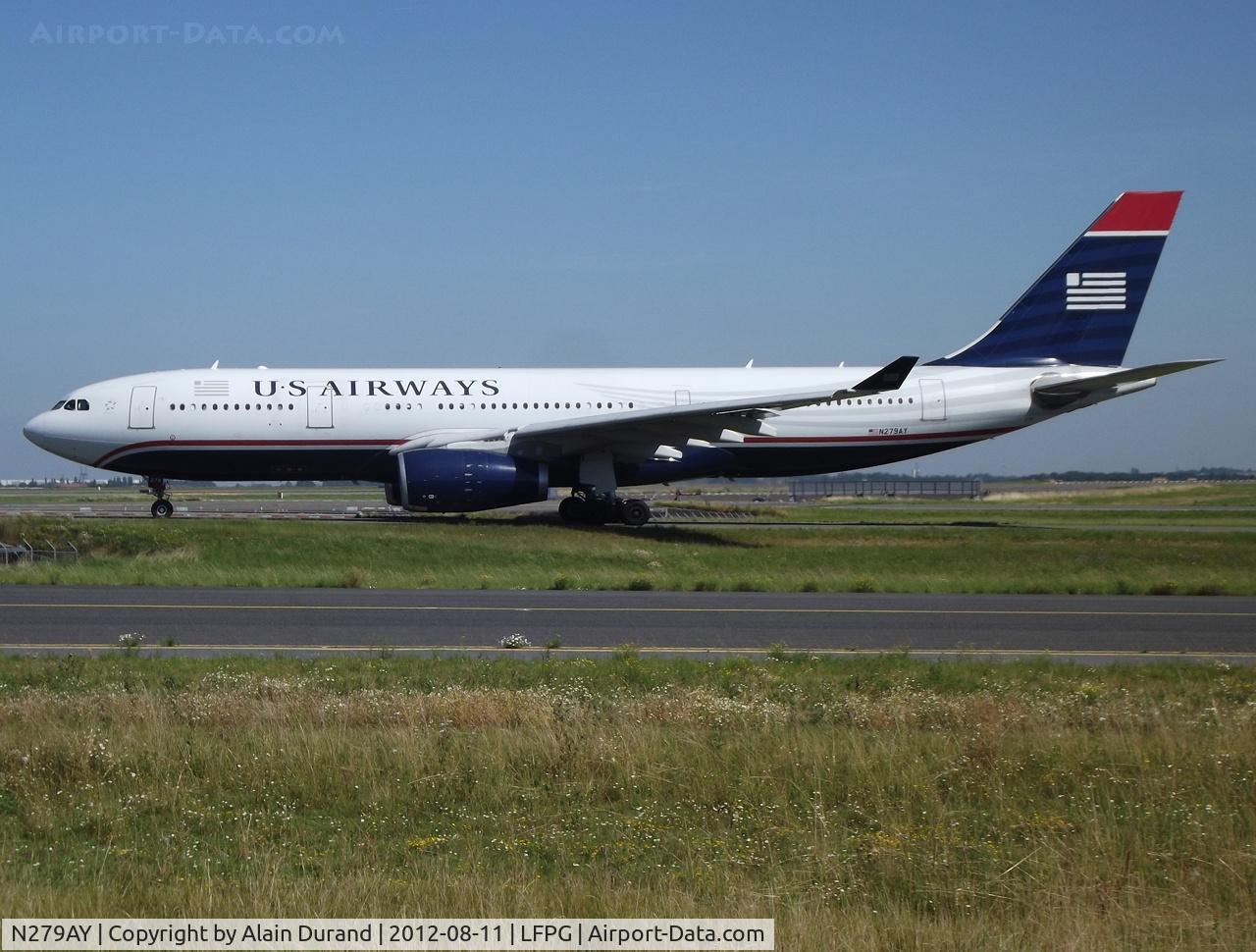 N279AY, 2009 Airbus A330-243 C/N 1011, C20Y238 is the configuration of Seventy-Nine Alpha-Yankee on her way home to CLT.