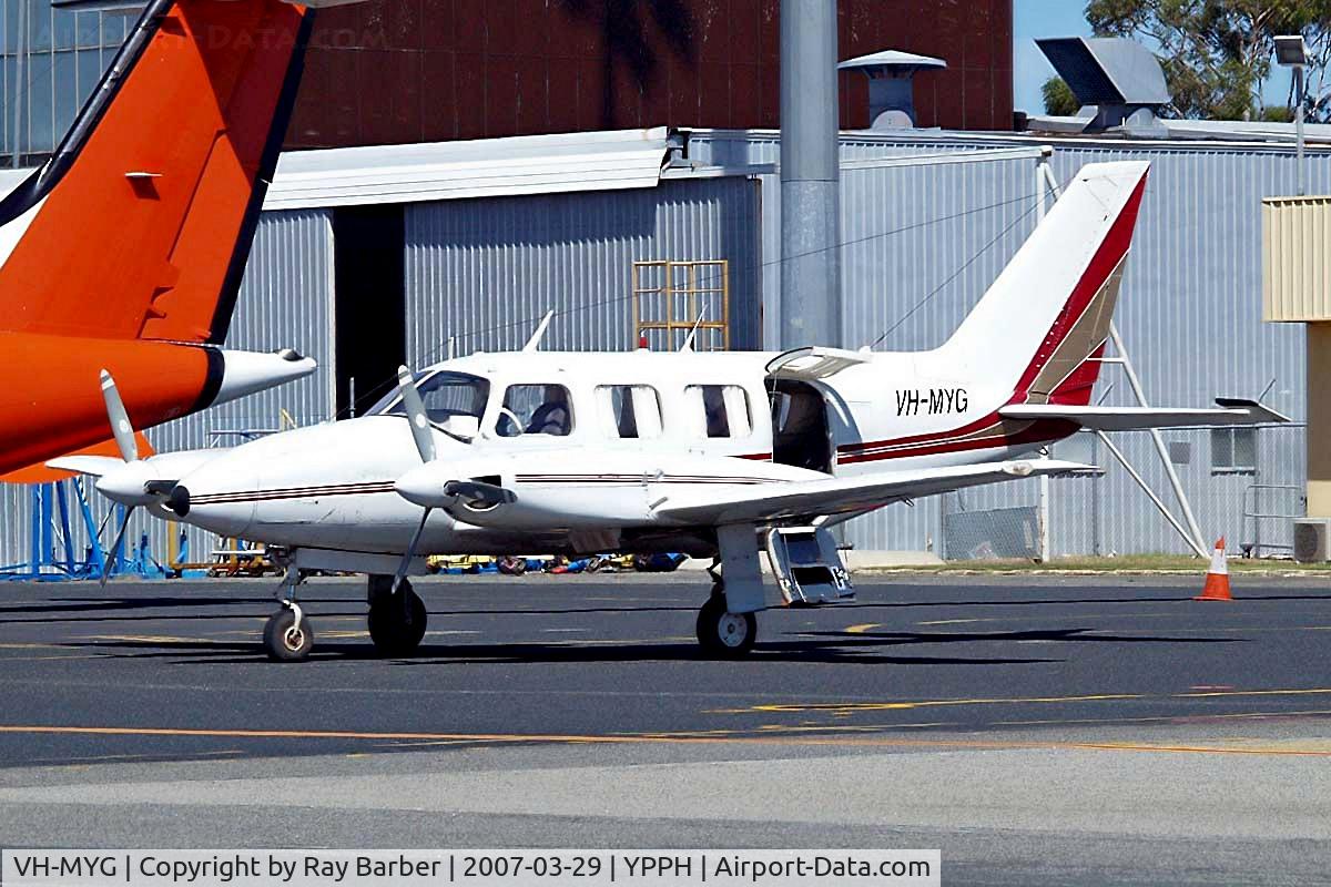 VH-MYG, 1973 Piper PA-31 Turbo Navajo B C/N 31-7300976, Piper PA-31-310 Turbo Navajo B [31-7300976] Perth~VH 29/03/2007