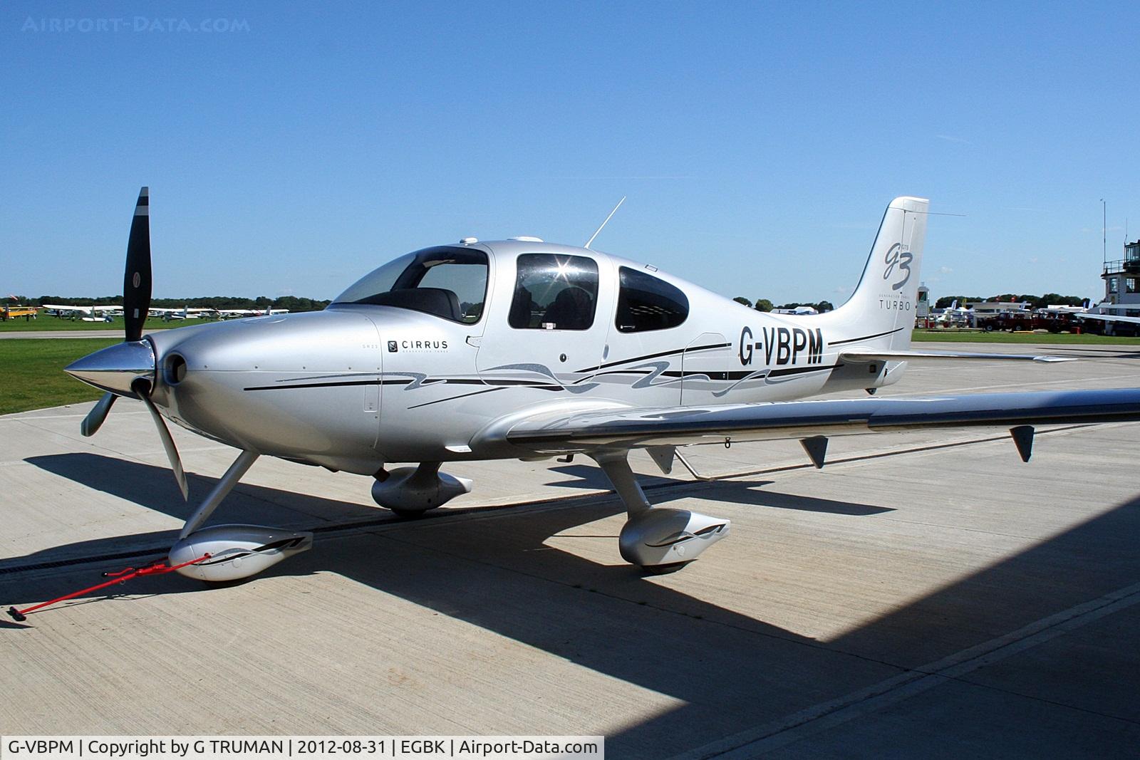 G-VBPM, 2008 Cirrus SR22 G3 GTS Turbo C/N 3173, Outside in the sunshine at Sywell