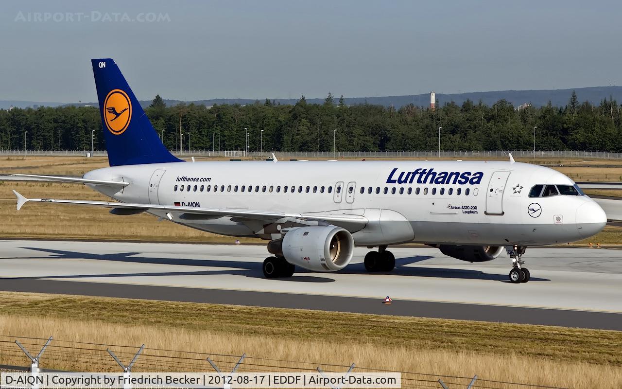 D-AIQN, 1991 Airbus A320-211 C/N 0269, taxying to the gate