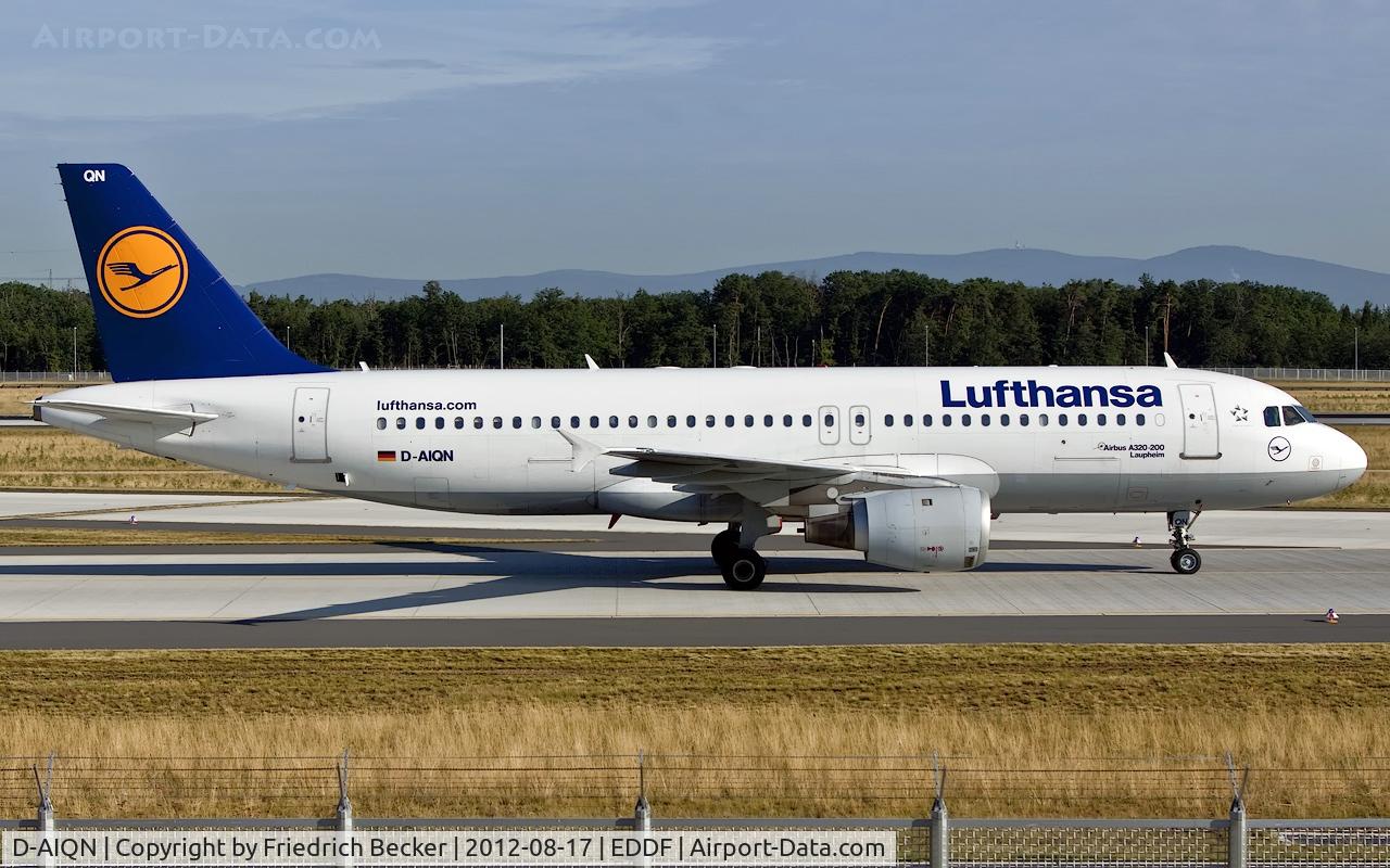 D-AIQN, 1991 Airbus A320-211 C/N 0269, taxying to the gate