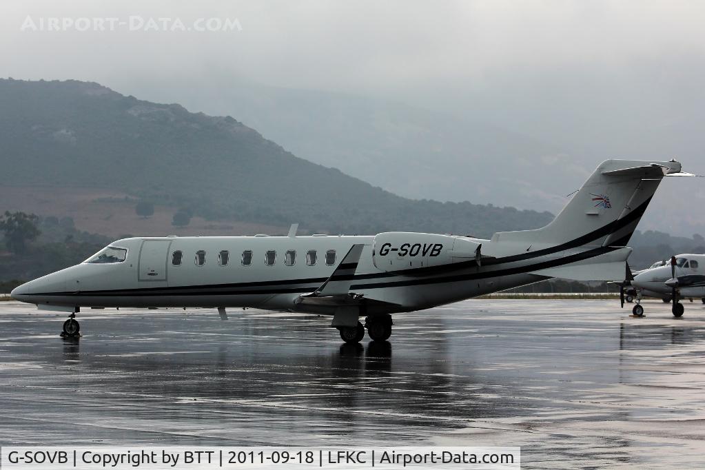 G-SOVB, 2001 Learjet 45 C/N 45-138, Rainy day