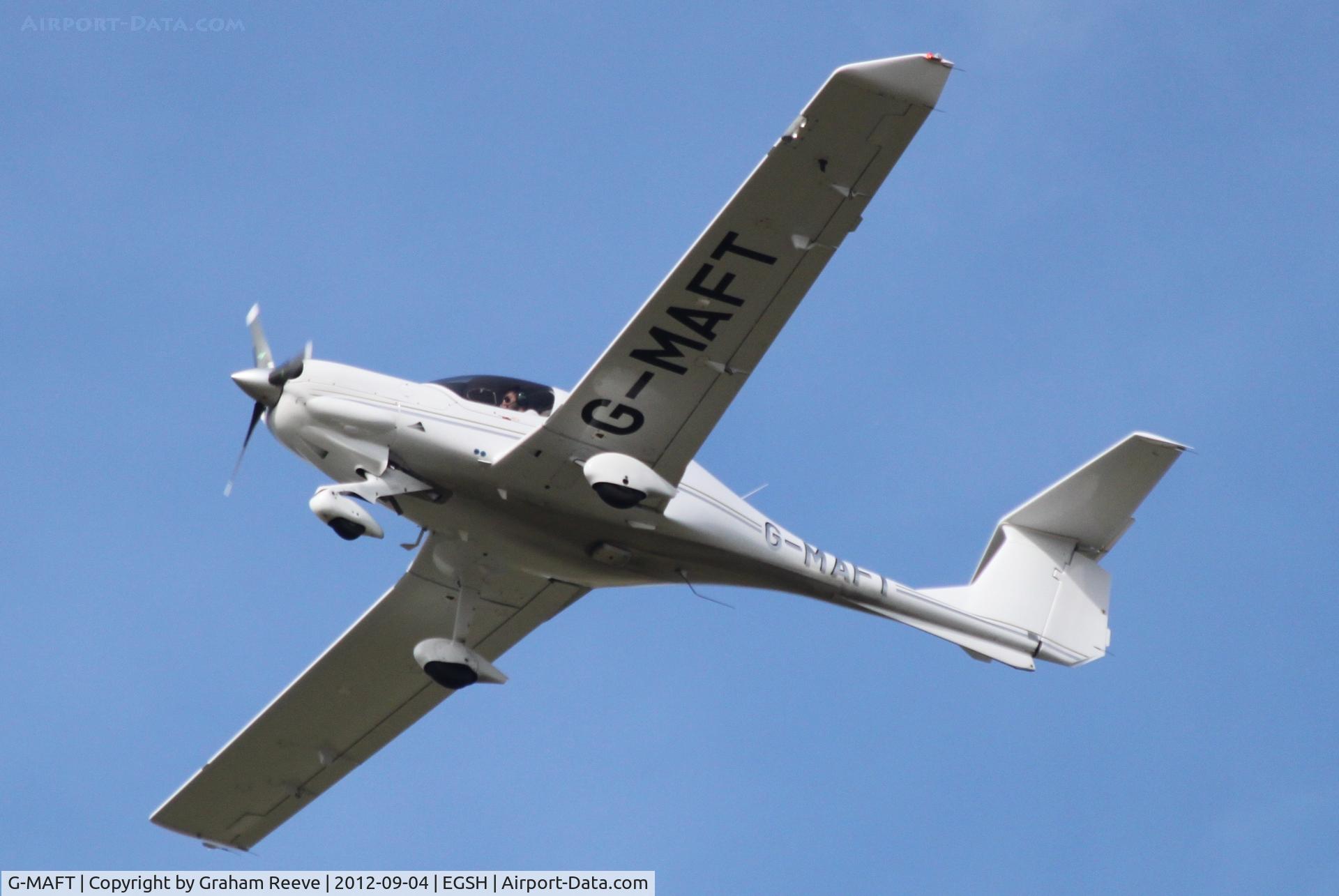 G-MAFT, 2006 Diamond DA-40D Diamond Star C/N D4.243, Departing from Norwich.