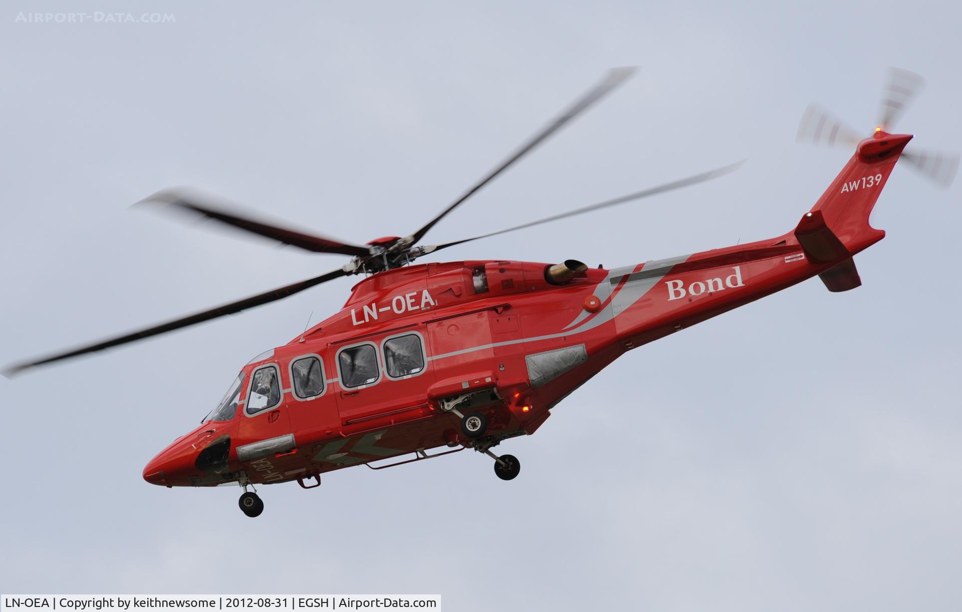 LN-OEA, 2012 AgustaWestland AW-139 C/N 41270, Leaving empty for an offshore collection !