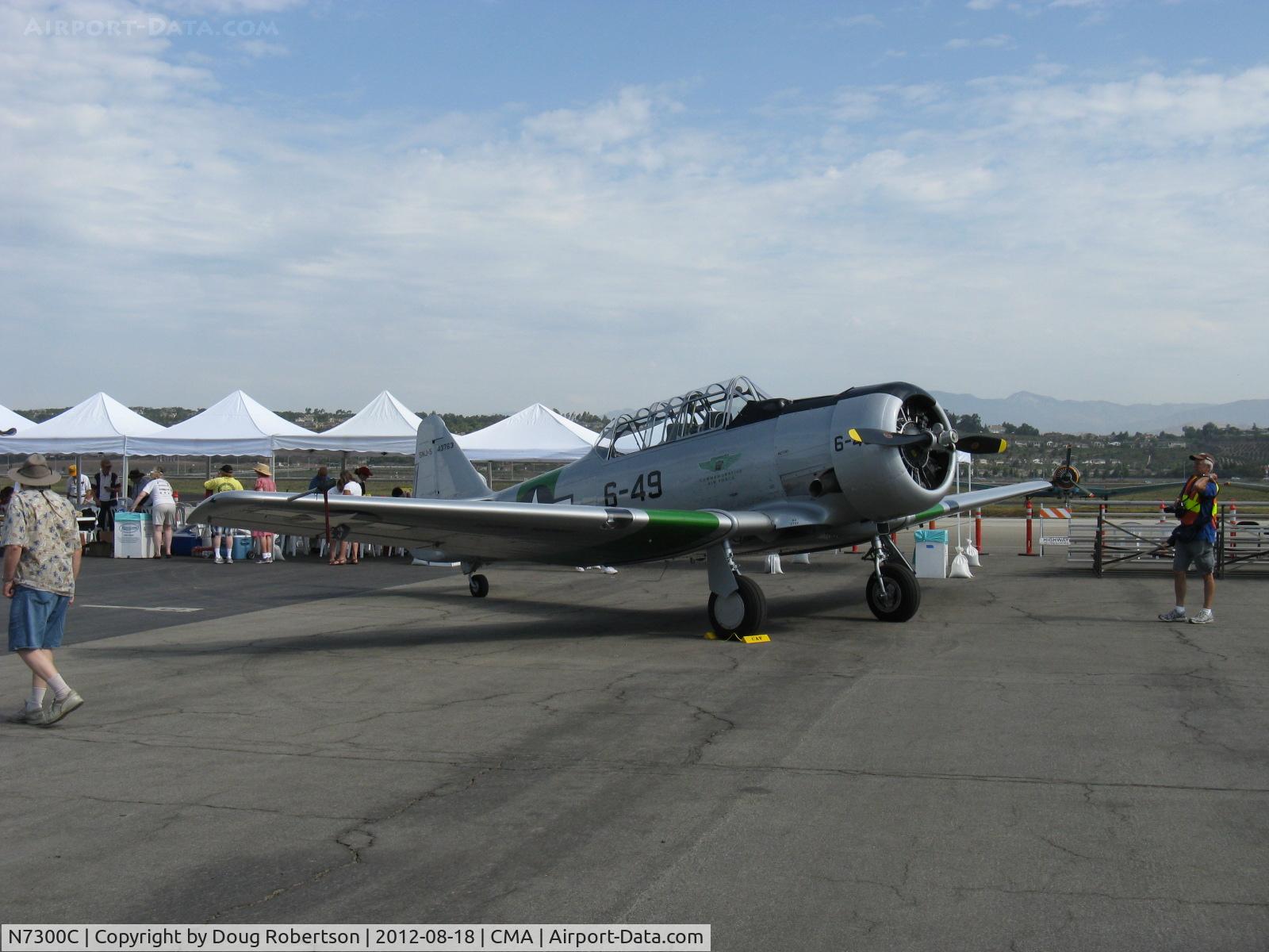 N7300C, 1958 North American AT-6D Harvard II C/N 43763, 1958 North American AT-6D as Navy SNJ-5, P&W R-1340 Wasp 600 Hp