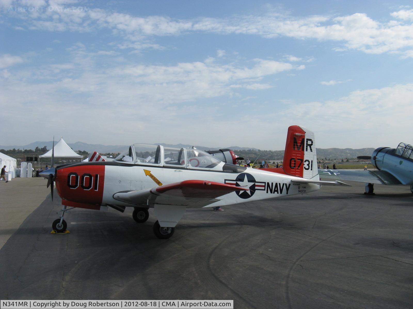 N341MR, 1955 Beech D-45 (T-34B) Mentor C/N BG-65, 1955 Beech D-45 as T-34B MENTOR, Continental IO-550-B 300 Hp upgrade