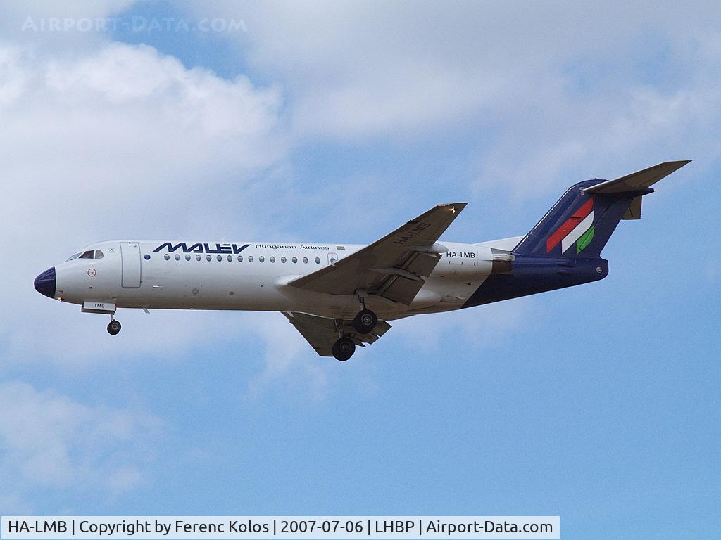 HA-LMB, 1996 Fokker 70 (F-28-0070) C/N 11565, Ferihegy
