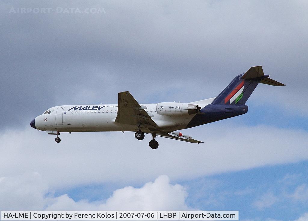 HA-LME, 1996 Fokker 70 (F-28-0070) C/N 11575, Ferihegy
