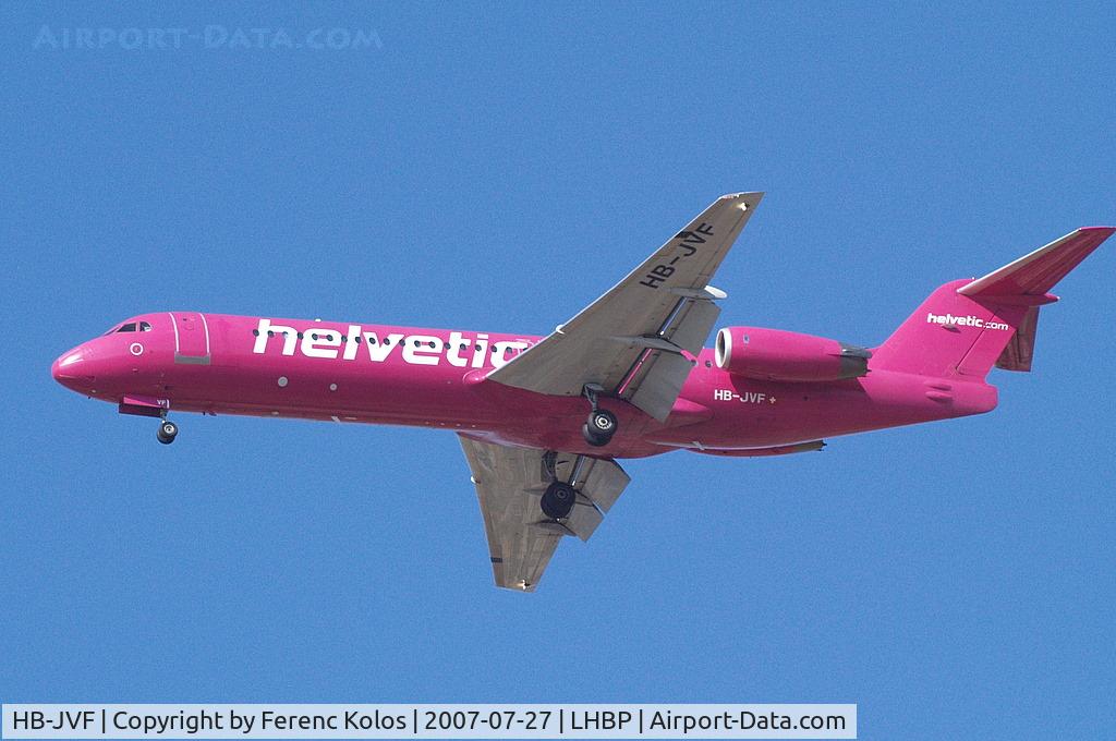 HB-JVF, 1993 Fokker 100 (F-28-0100) C/N 11466, Ferihegy