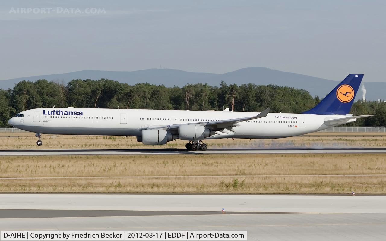 D-AIHE, 2003 Airbus A340-642 C/N 540, decelerating after touchdown