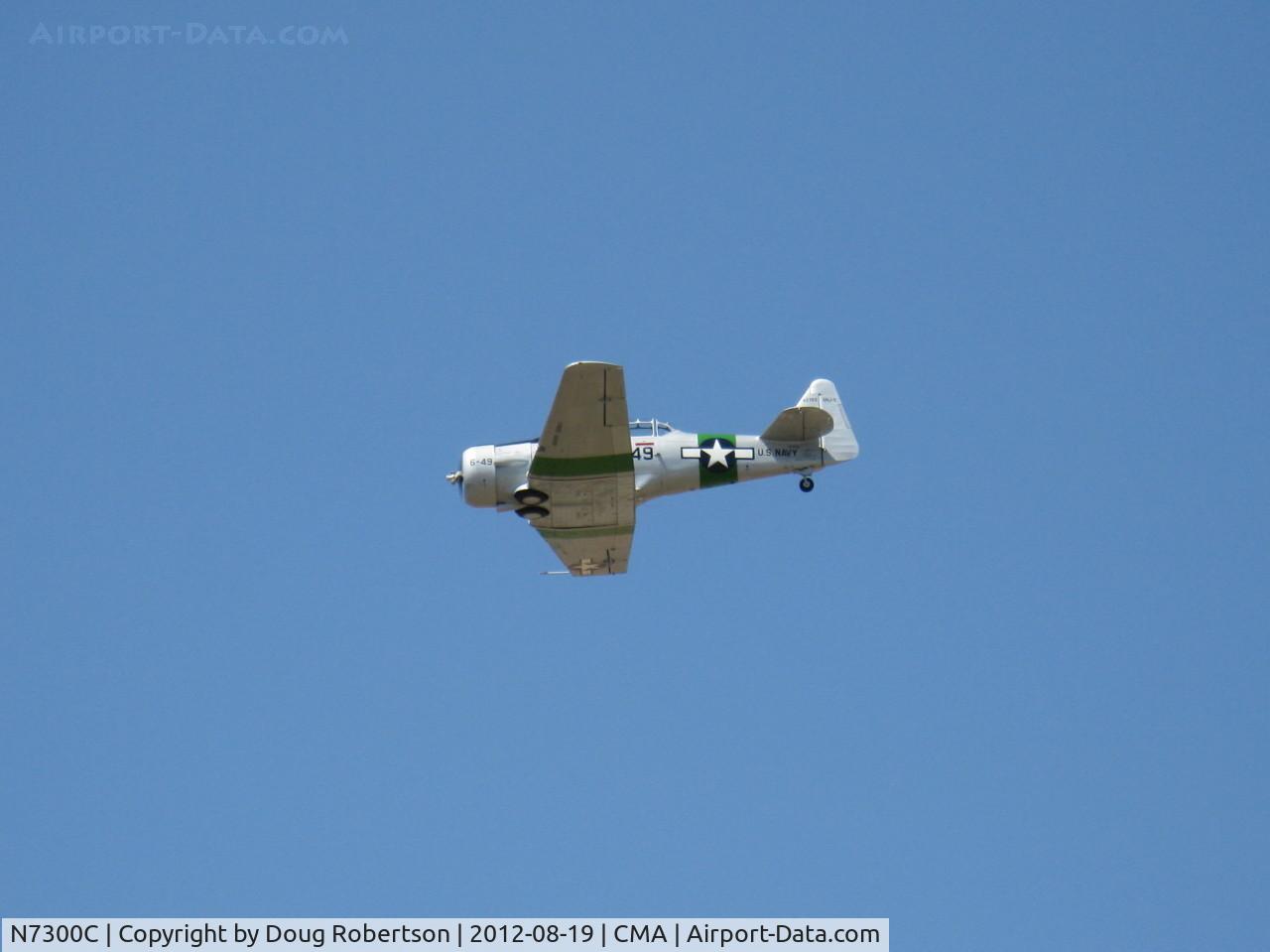 N7300C, 1958 North American AT-6D Harvard II C/N 43763, 1958 North American AT-6D as SNJ-5, P&W R-1340 Wasp 600 Hp, overflight 26