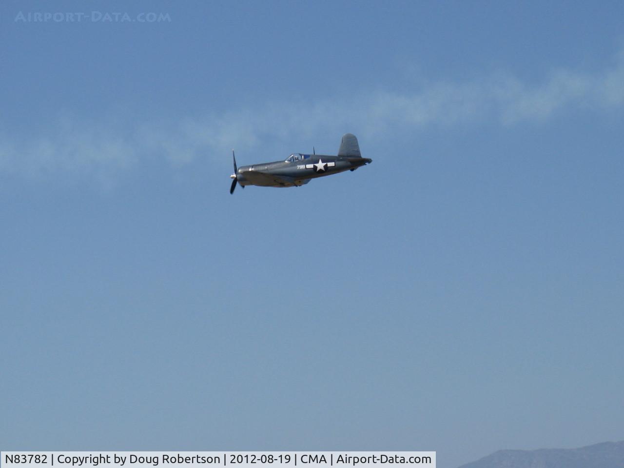 N83782, 1942 Vought F4U-1 Corsair C/N 3884 (Bu 17799), 1942 Chance Vought/Maloney F4U-1 CORSAIR, P&W R-2800 Double Wasp 2,450 Hp, overflight 26