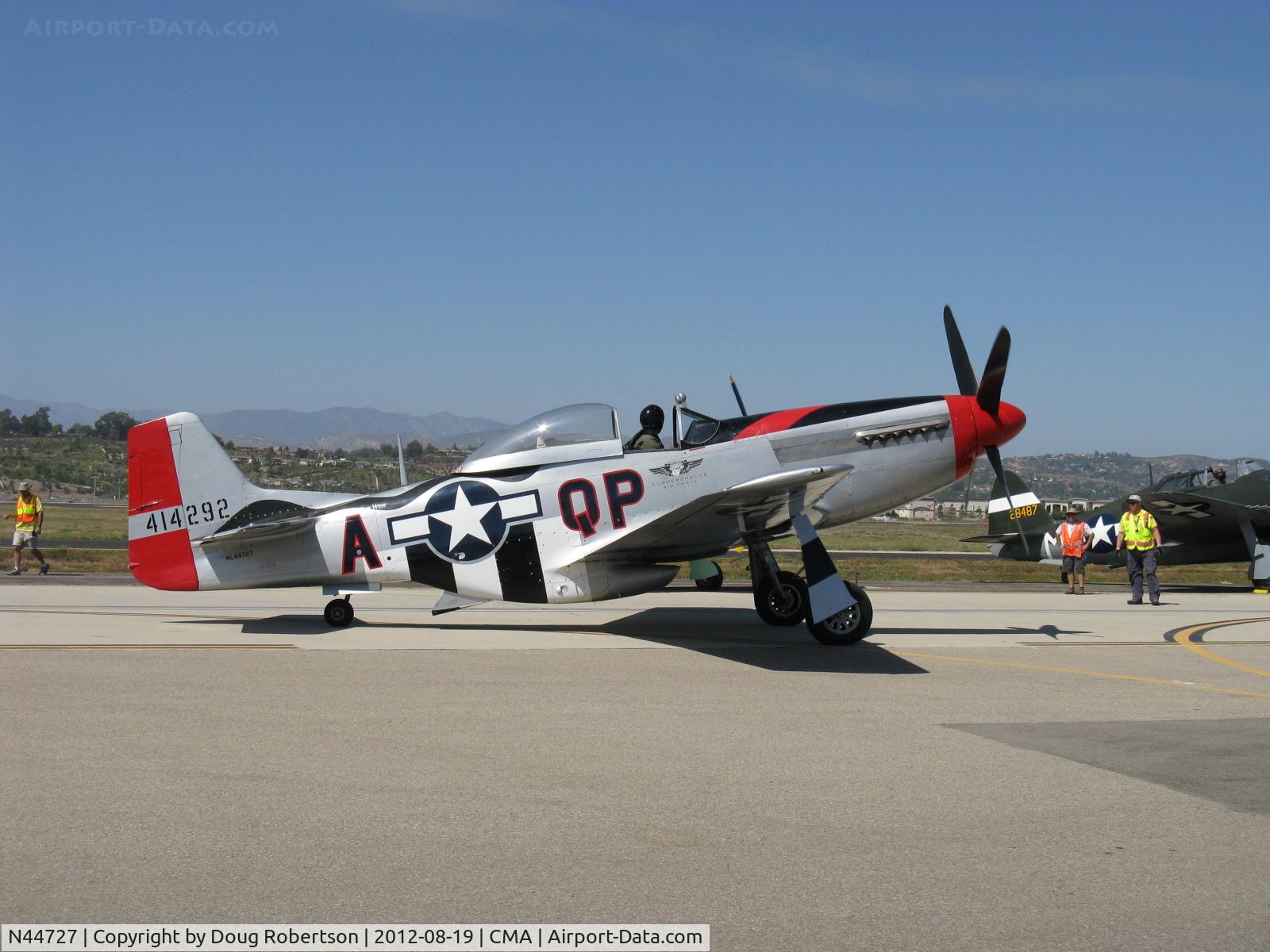 N44727, 1944 North American P-51D Mustang C/N 122-39198, 1944 North American/Aero Classics P-51D MUSTANG Man O' War, Packard Rolls V-1650-3 Merlin 1,695 Hp, taxi