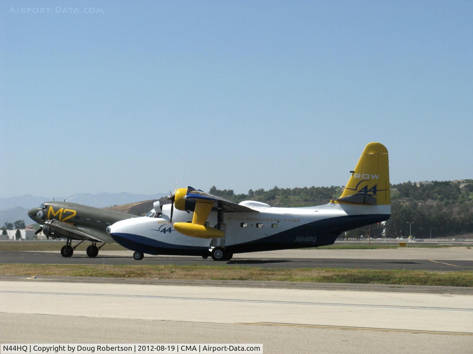 N44HQ, 1950 Grumman HU-16B Albatross C/N G-99, 1950 Grumman HU-16B ALBATROSS 'Row 44', two Wright R-1820-76A 1,425 Hp each, holding on taxiway
