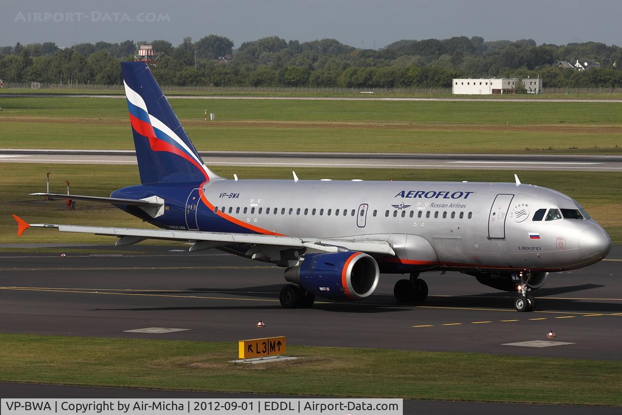 VP-BWA, 2003 Airbus A319-111 C/N 2052, Aeroflot, Airbus A319-111, CN: 2052, Name: S. Prokofiev