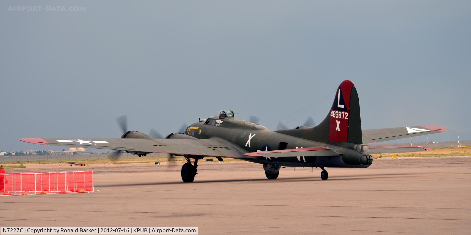 N7227C, 1944 Boeing B-17G Fortress C/N 32513, Left rear quarter B-17G