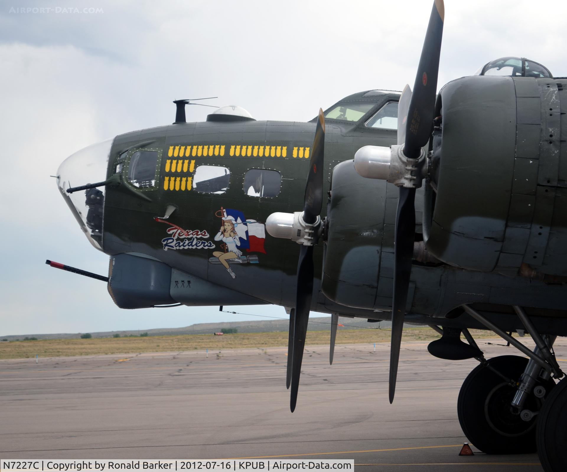 N7227C, 1944 Boeing B-17G Fortress C/N 32513, Left side nose art, B-17G