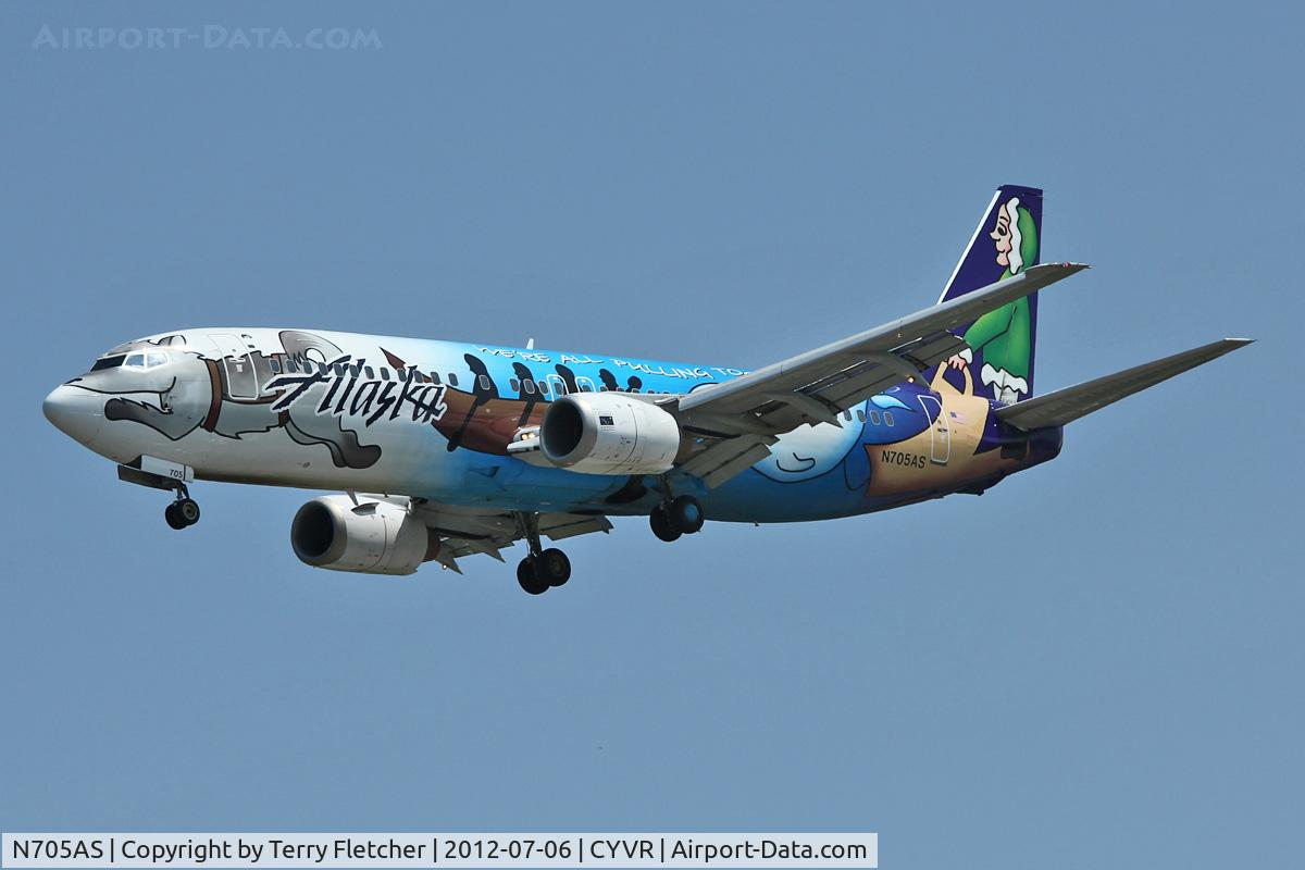 N705AS, 1998 Boeing 737-490 C/N 29318, Alaska 's 1998 Boeing 737-490, c/n: 29318