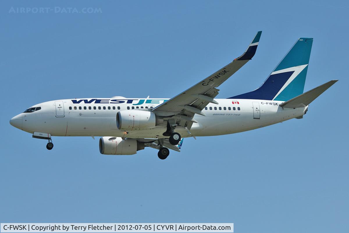 C-FWSK, 2008 Boeing 737-7CT C/N 36420, 2008 Boeing 737-7CT, c/n: 36420