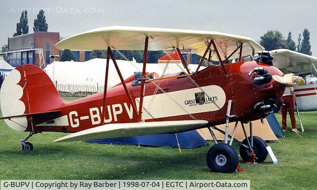 G-BUPV, 1932 Great Lakes 2T-1A Sport Trainer C/N 126, Great Lakes 2T-1A [126] Cranfield~G 04/07/1998