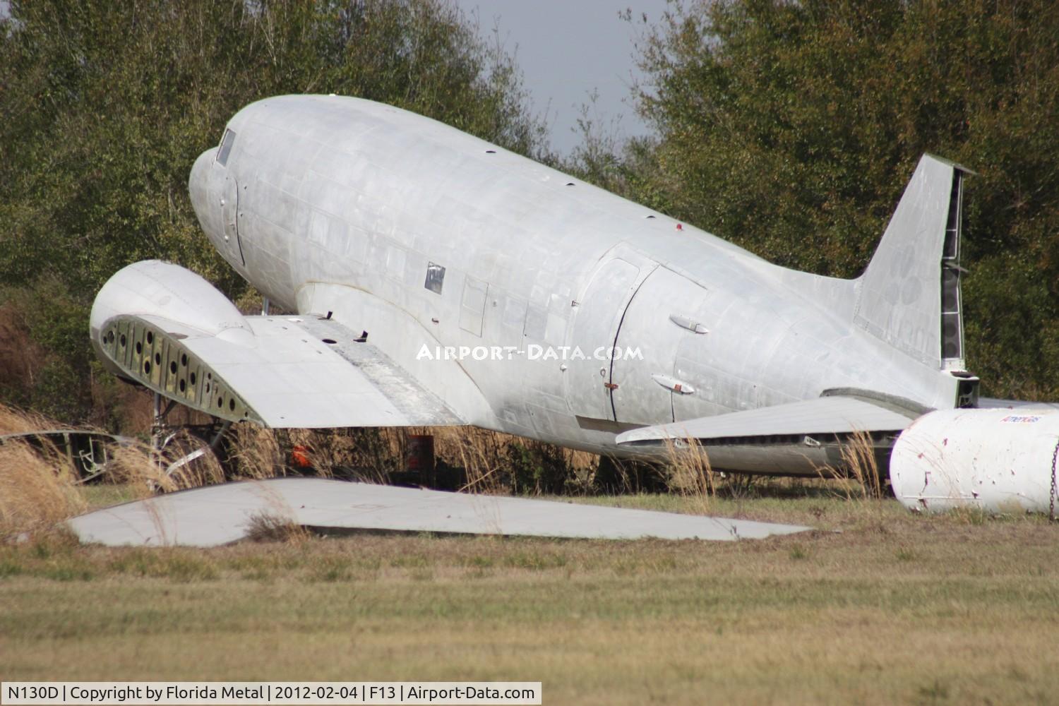 N130D, 1943 Douglas DC3C-S4C4G C/N 19800, Douglas C-47 missing wings after Hurricane Charley back in 2004