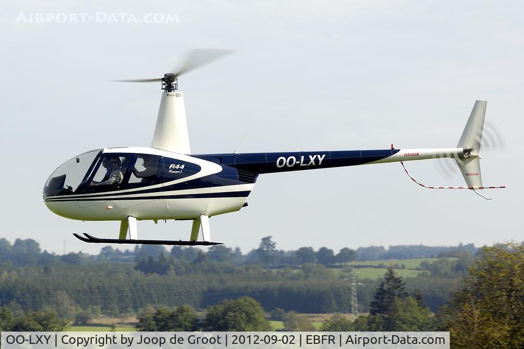 OO-LXY, 2009 Robinson R44 Raven I C/N 2018, visitor for the 2012 Belgian Formula 1 Grand Prix