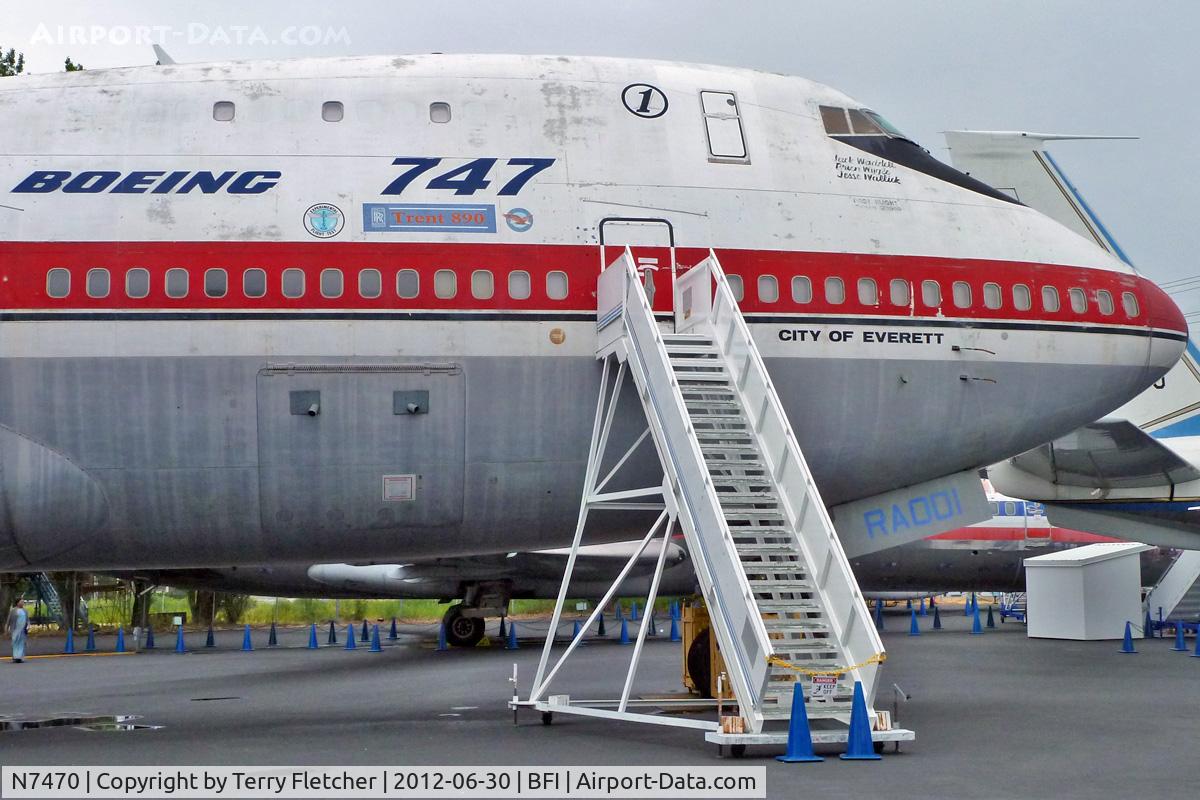 N7470, 1969 Boeing 747-121 C/N 20235, 1969 Boeing 747-121, c/n: 20235 at Seattle Museum of Flight