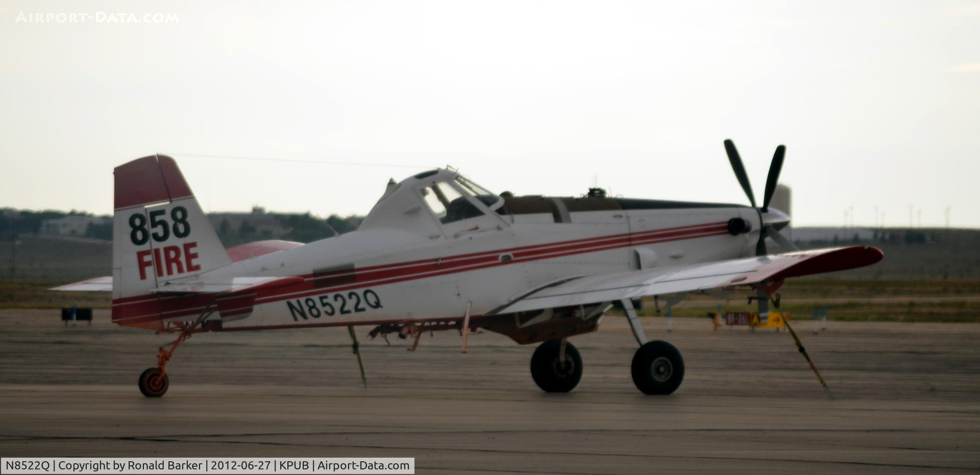 N8522Q, 2004 Air Tractor Inc AT-802A C/N 802A-0187, Aircraft at Pueblo to fight the Waldo Canyon fire in Colorado Springs