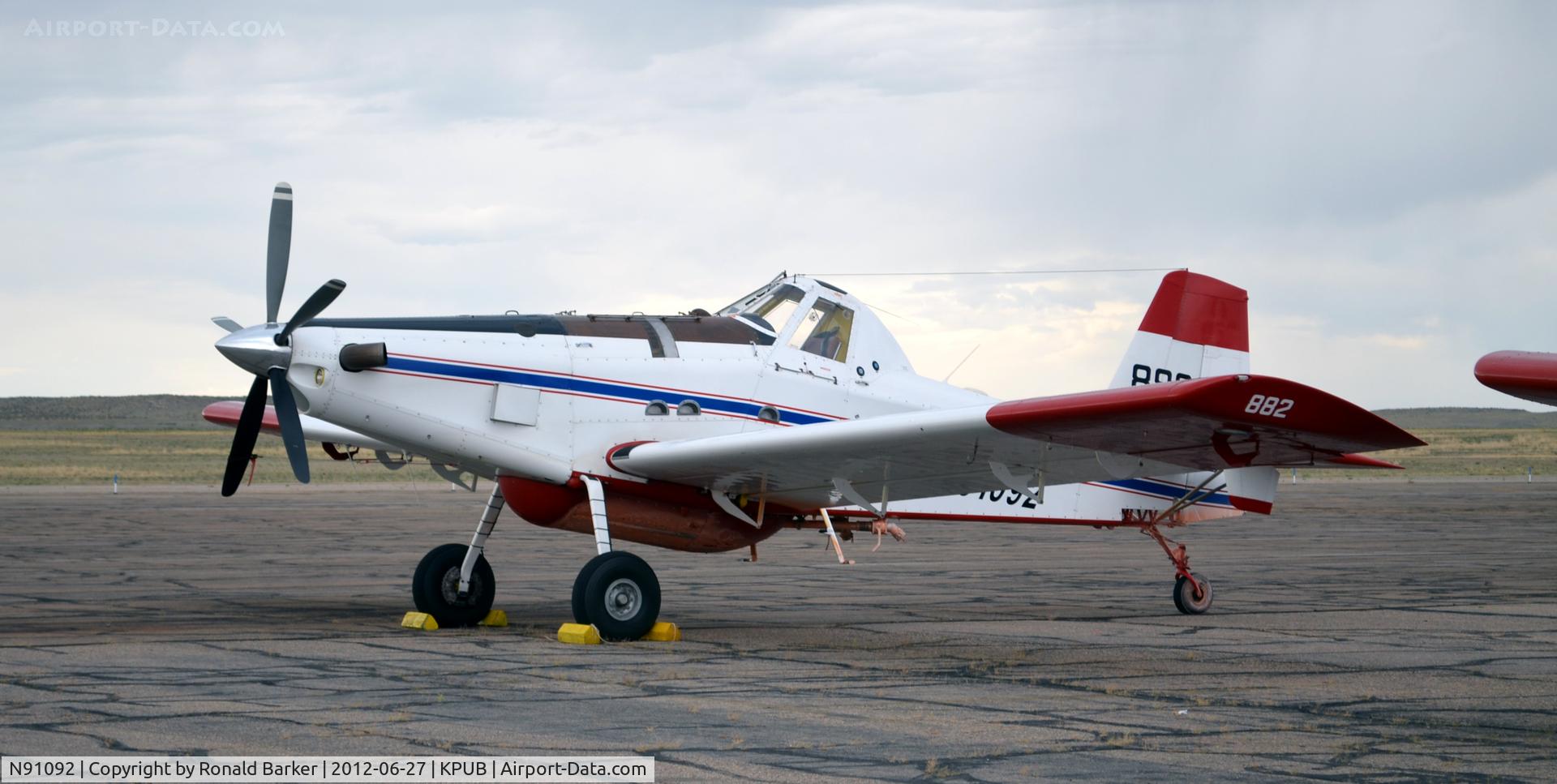N91092, 1993 Air Tractor Inc AT-802A C/N 802A-0005, Aircraft at PUB to fight the Waldo Canyon fire in Colorado Springs