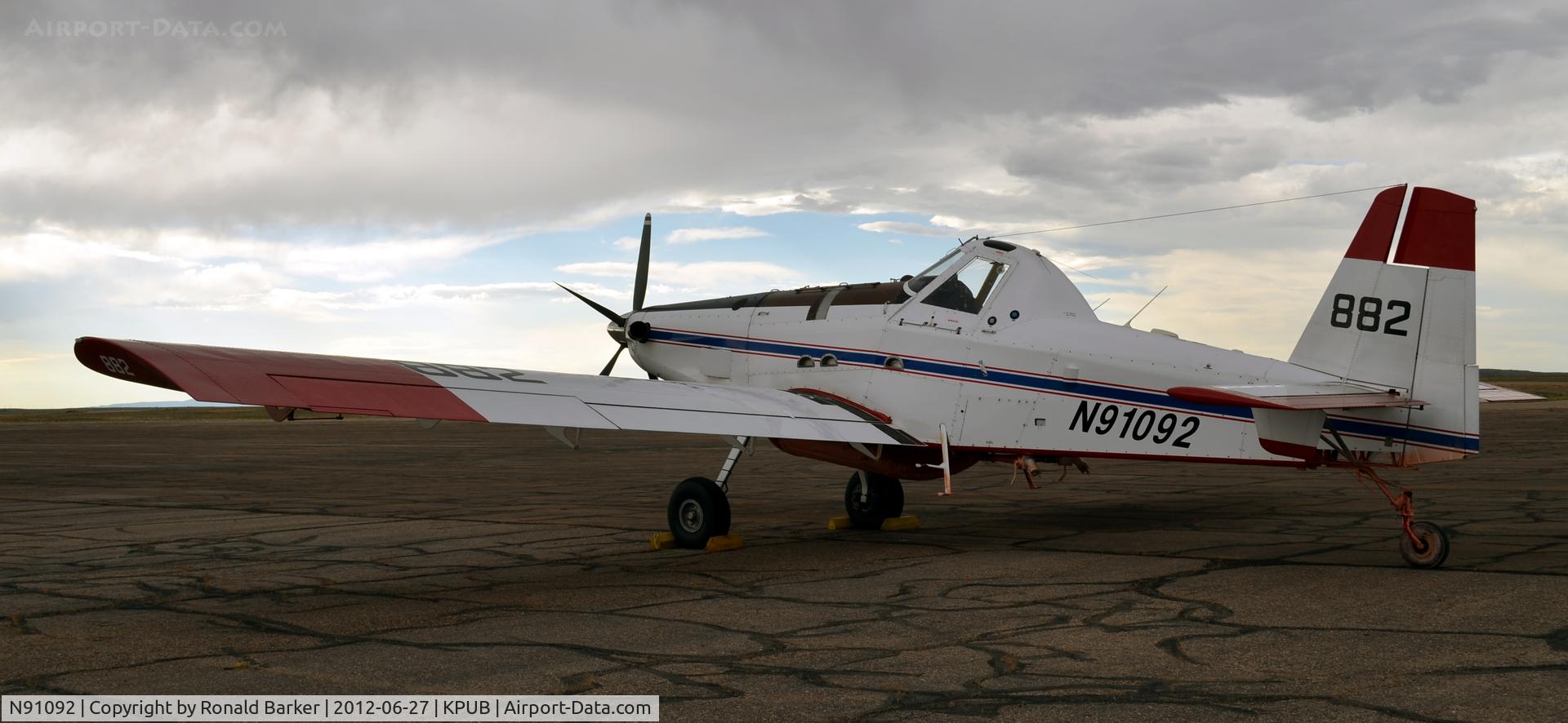 N91092, 1993 Air Tractor Inc AT-802A C/N 802A-0005, Aircraft at PUB to fight Waldo Canyon fire in Colorado Srings