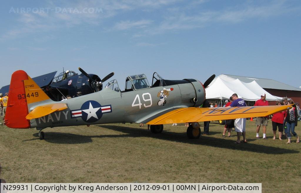 N29931, 1943 North American AT-6G Texan C/N 168-583 (49-3449), 2012 Gerry Beck Memorial Fly-in