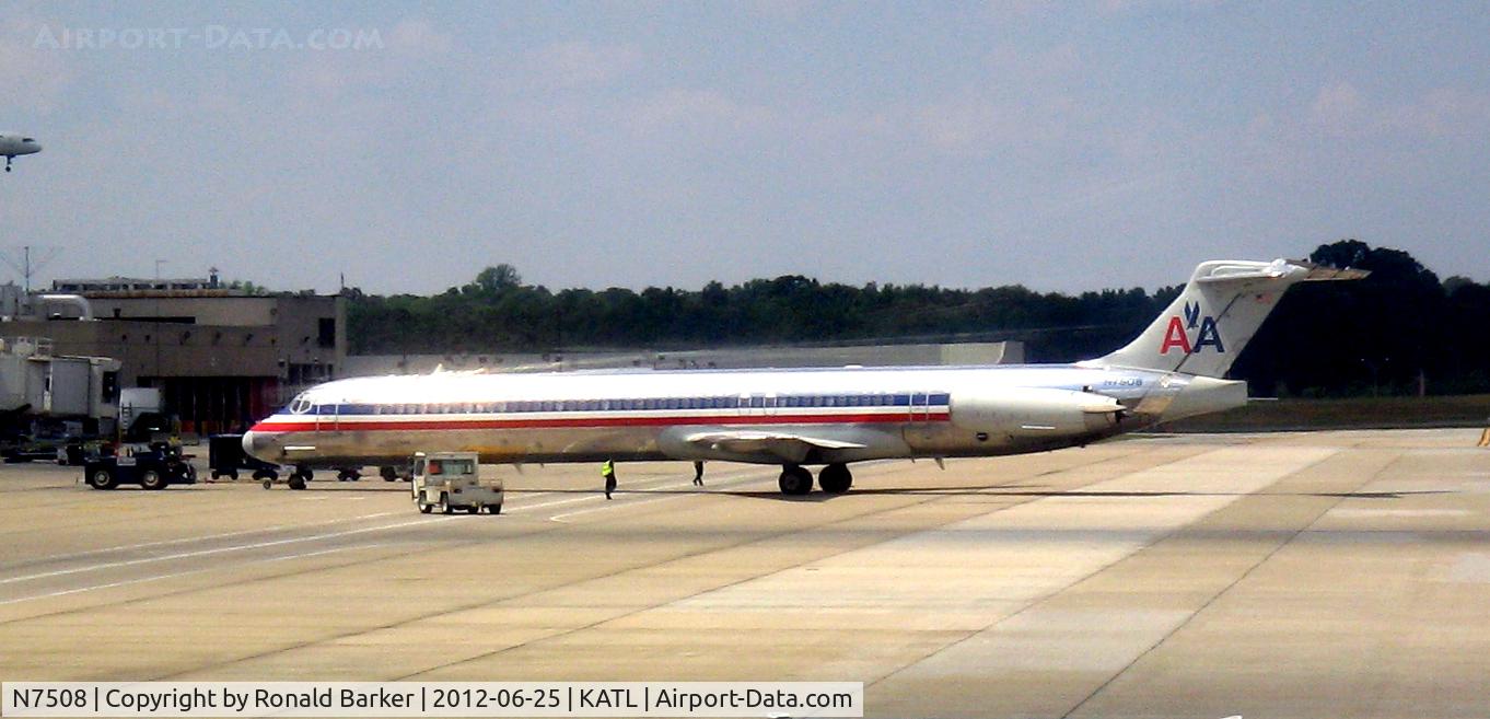 N7508, 1989 McDonnell Douglas MD-82 (DC-9-82) C/N 49802, Atlanta