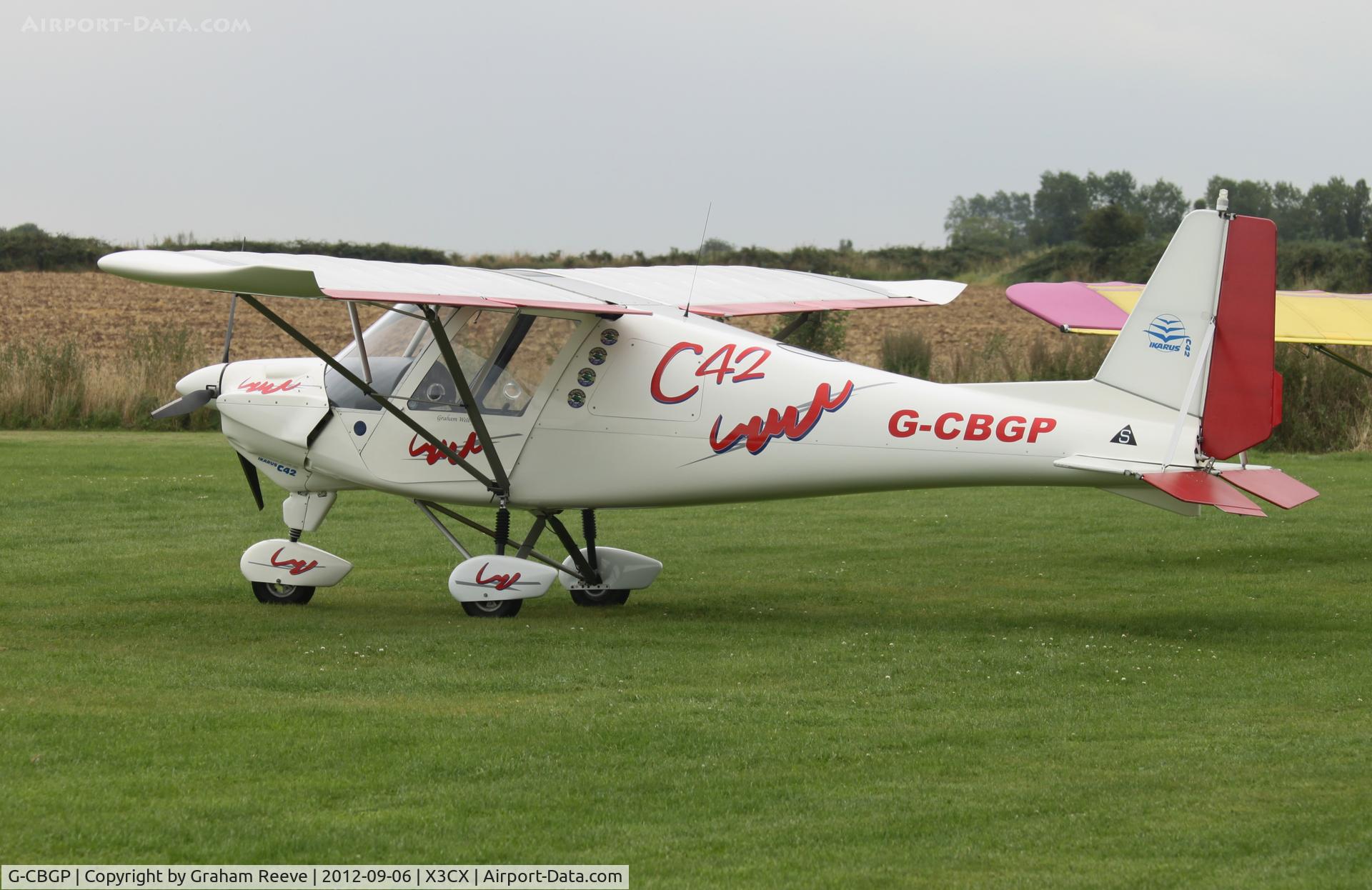 G-CBGP, 2001 Comco Ikarus C42 FB UK C/N PFA 322-13741, Parked at Northrepps.