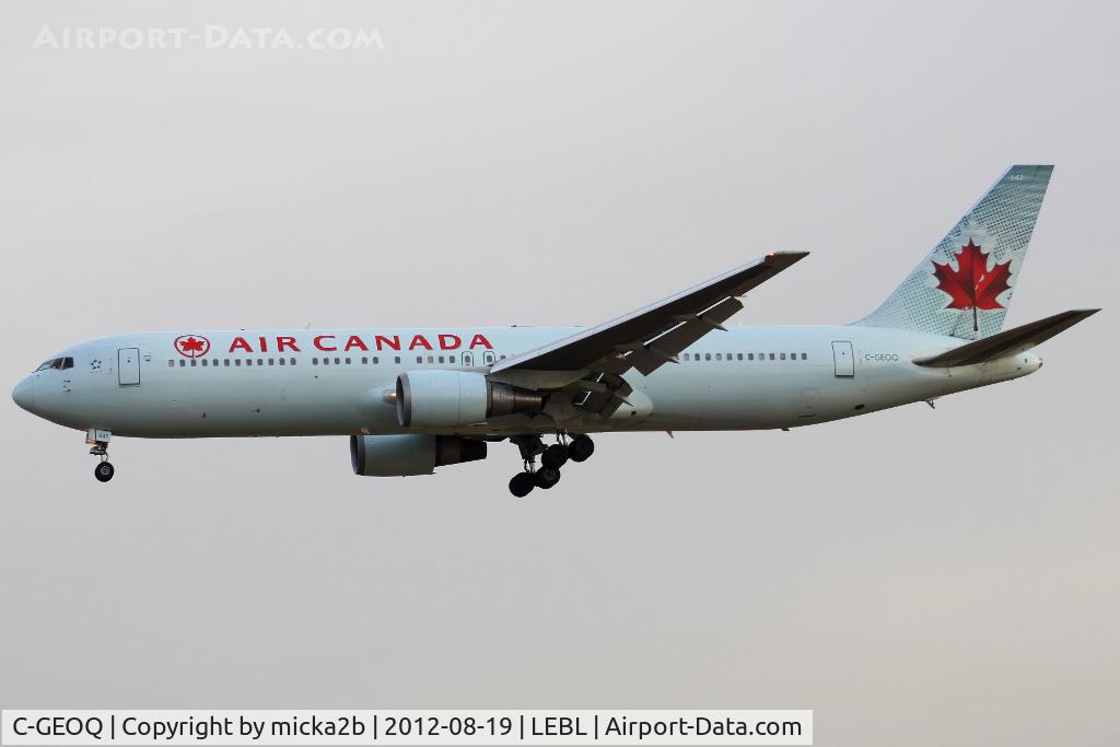 C-GEOQ, 1999 Boeing 767-375/ER C/N 30112, Landing