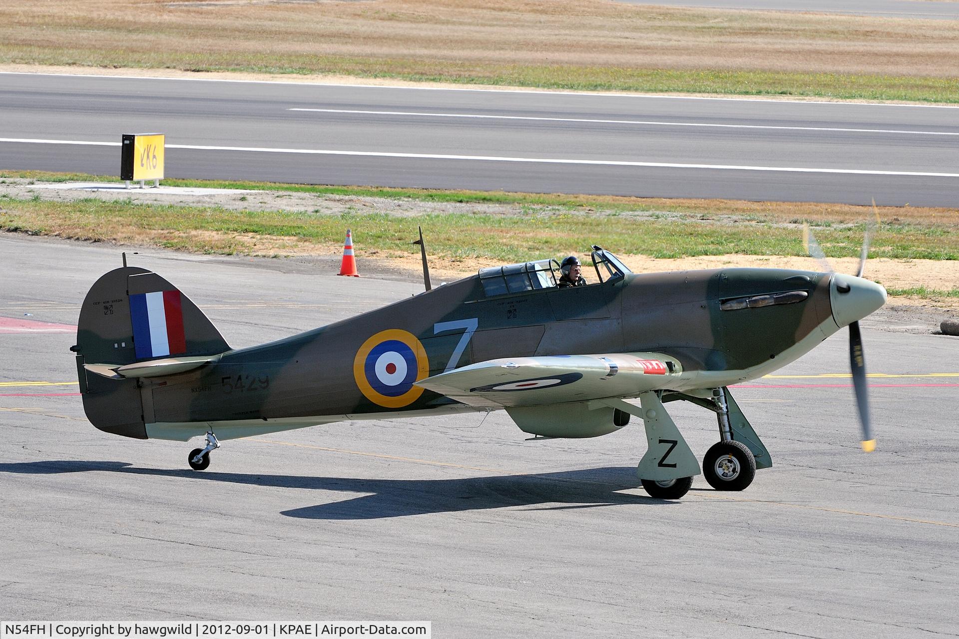 N54FH, 1941 Hawker (CCF) Hurricane Mk12A C/N CCF/R32007, Flying Heritage Collection