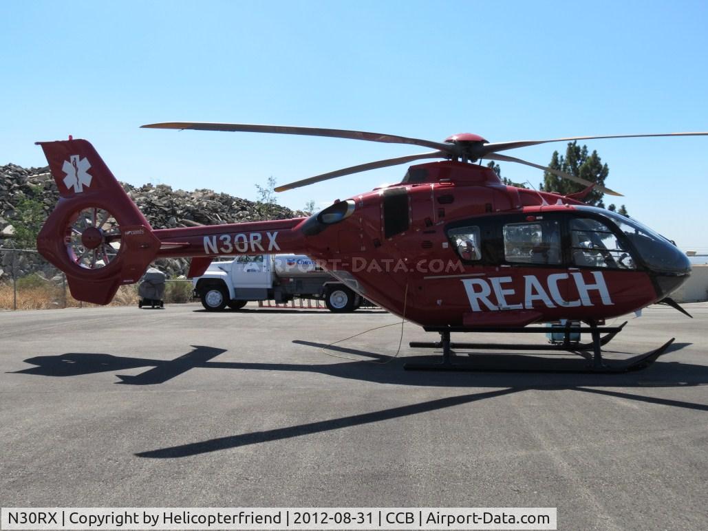 N30RX, 2011 Eurocopter EC-135P-2+ C/N 1001, Parked in Upland Fire 1's pad waiting for a callout