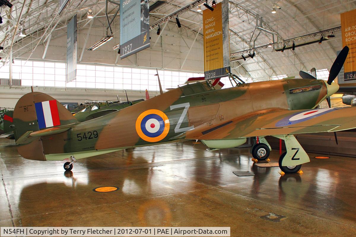 N54FH, 1941 Hawker (CCF) Hurricane Mk12A C/N CCF/R32007, 1941 Canadian Car & Foundry HWKR HURRICANEMKXIIA, c/n: CCF/R32007 at Paul Allen Warbirds