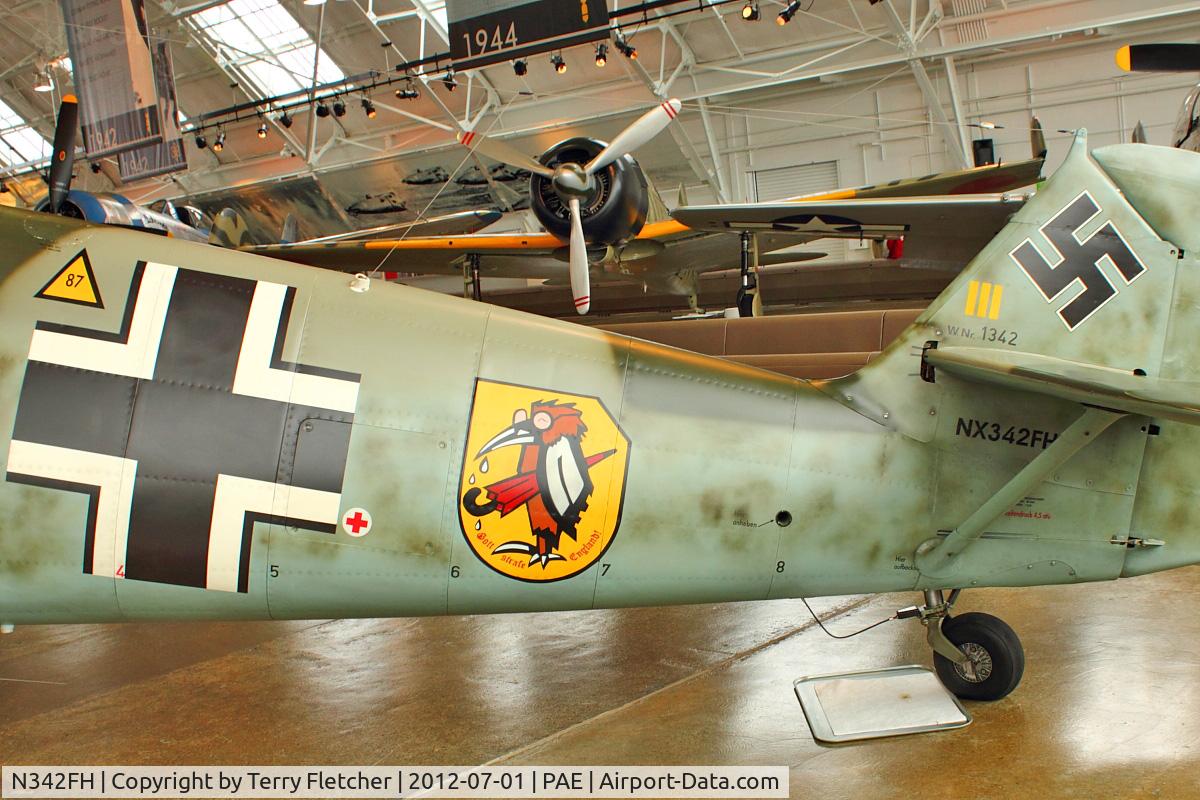 N342FH, 1939 Messerschmitt Bf-109E C/N 1342, Tail of 1939 Messerschmitt BF 109E, c/n: 1342