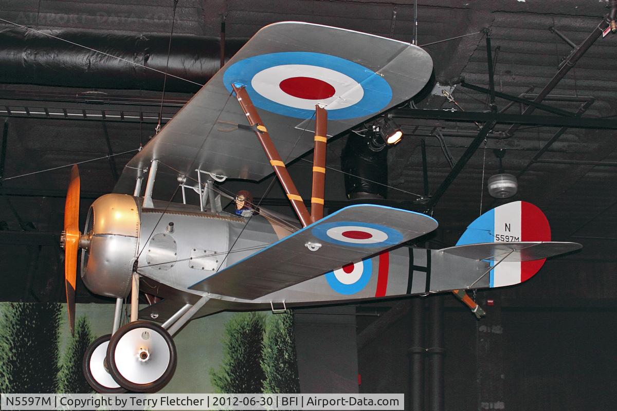 N5597M, 1980 Nieuport 27 Replica C/N S-8, 1980 Swanson Carl R/swanson Aero NIEUPORT 27, c/n: S-8 in Seattle Museum of Flight