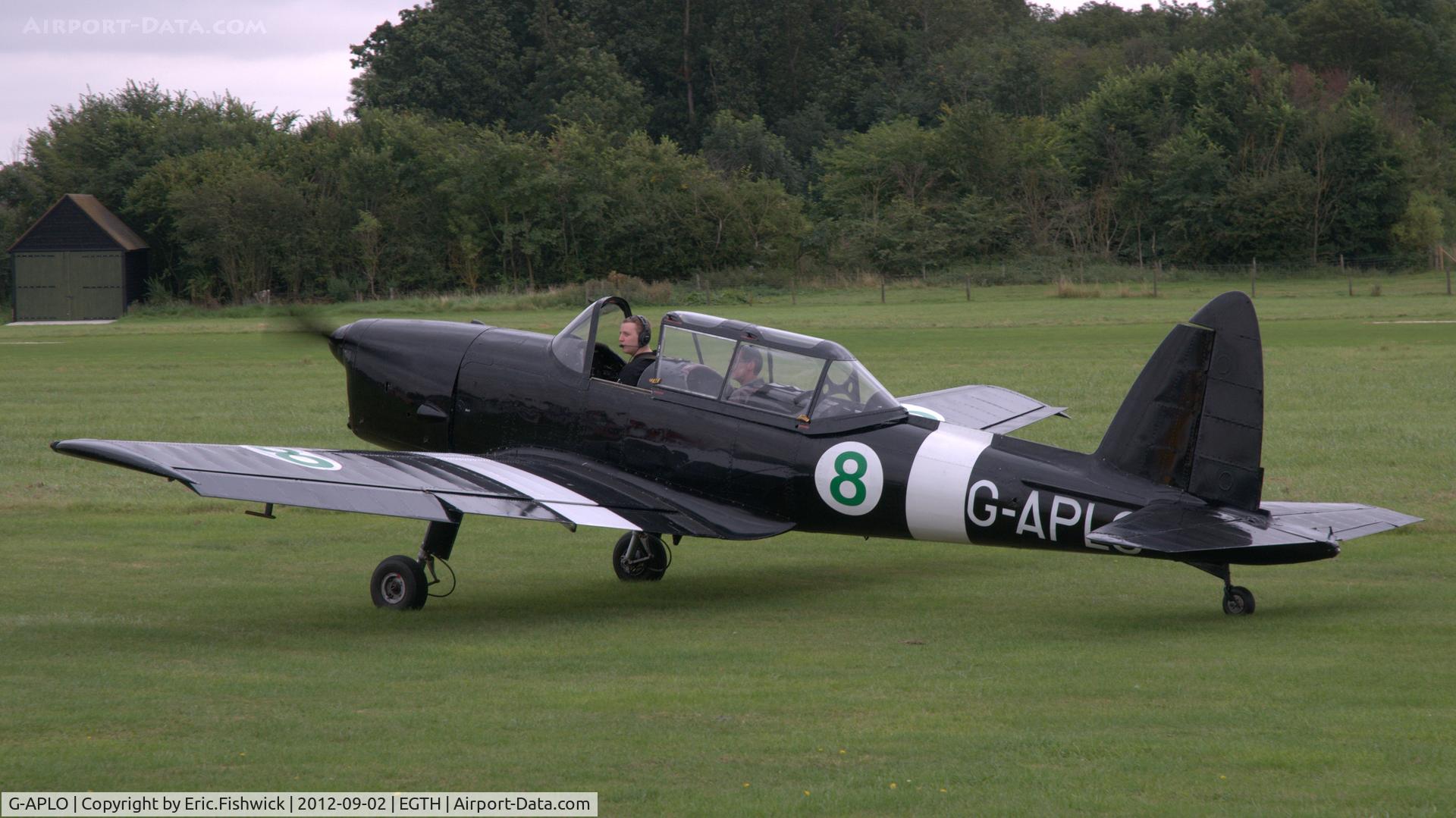 G-APLO, 1950 De Havilland DHC-1 Chipmunk T.10 C/N C1/0144, 1. G-APLO at Shuttleworth Pagent Air Display, Sept. 2012.