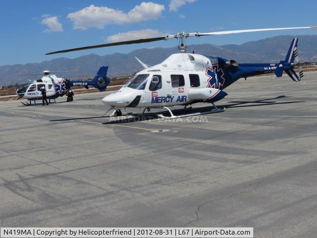 N419MA, 1984 Bell 222UT C/N 47518, Patient transfer complete