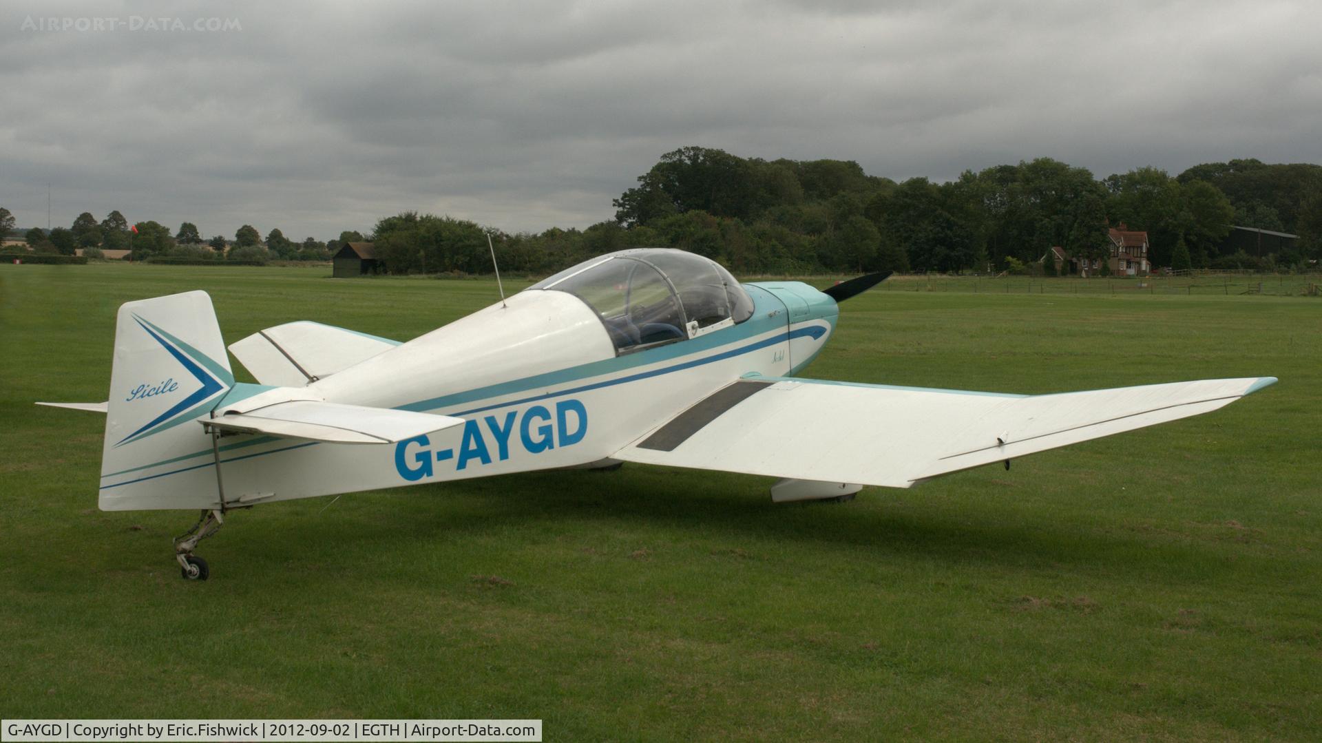 G-AYGD, 1963 CEA Jodel DR1050 Sicile C/N 515, 2. G-AYGD at Shuttleworth Pagent Air Display, Sept. 2012.