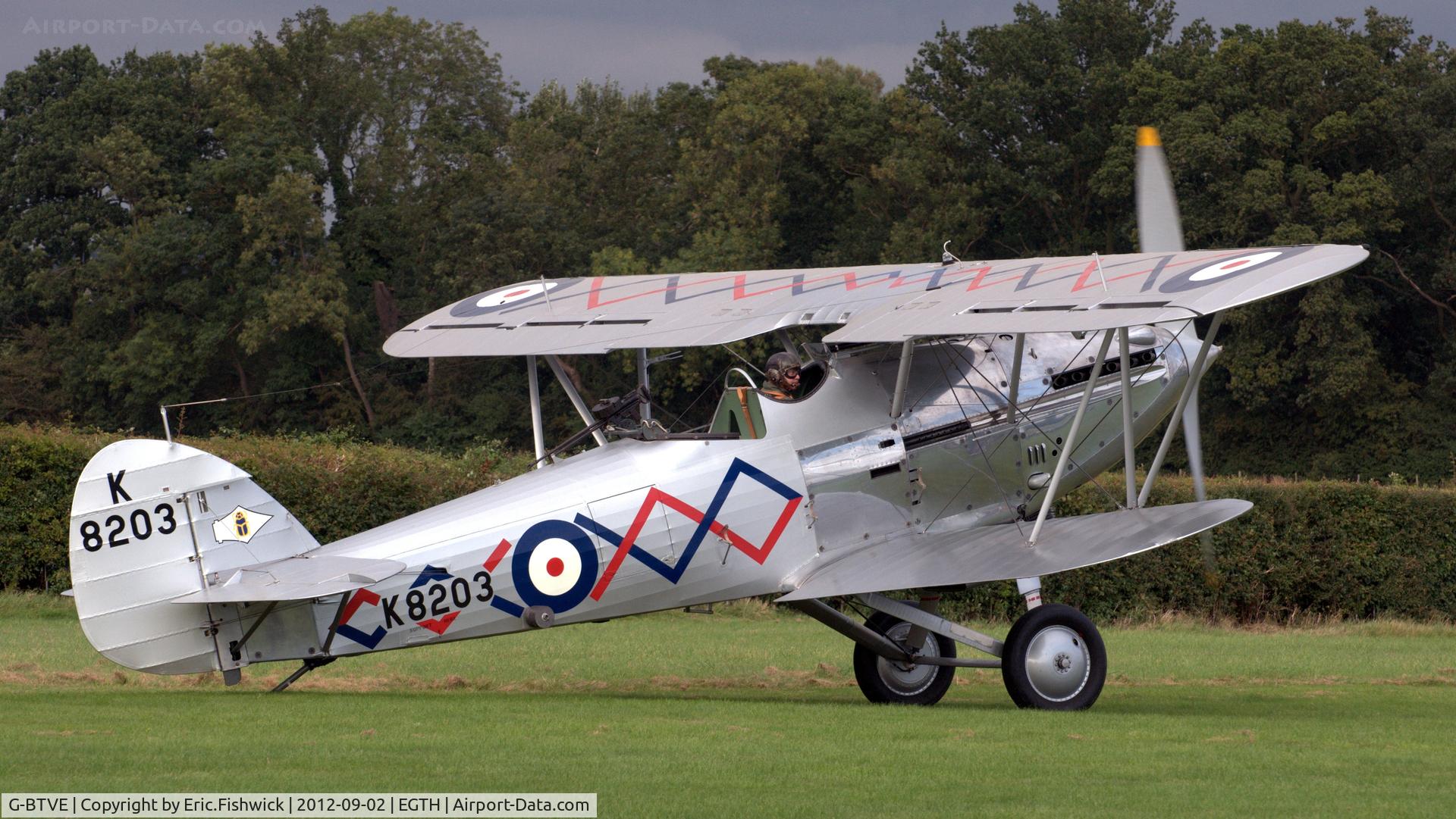 G-BTVE, 1937 Hawker Demon 1 C/N K8203, 2. K8203 at Shuttleworth Pagent Air Display, Sept. 2012.