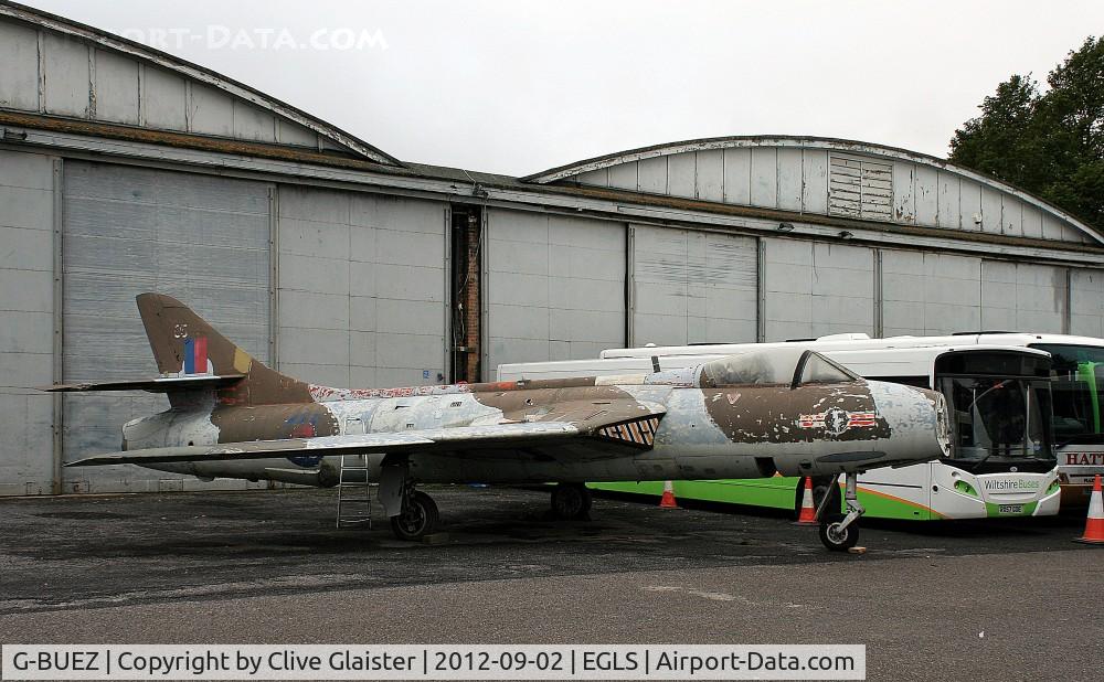 G-BUEZ, 1955 Hawker Hunter F.6 C/N S4/U/3275, Ex: XF375 > 8736M > G-BUEZ - Armstrong Whitworth built - Originally owned to, The Old Flying Machine Co Ltd in April 1992 and currently with, Boscombe Down Aviation Collection, see, http://www.boscombedownaviationcollection.co.uk/index.htm