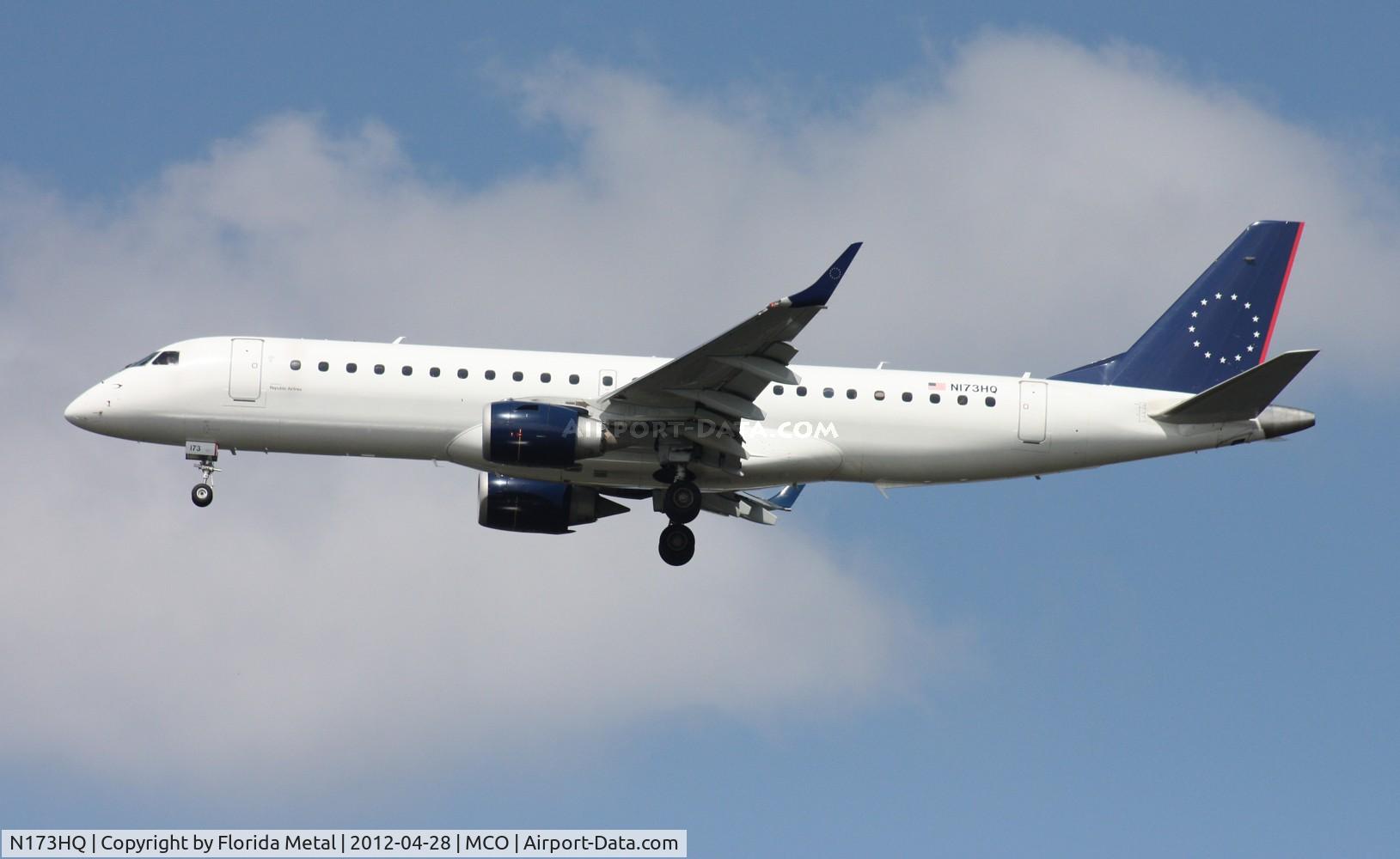 N173HQ, 2008 Embraer 190AR (ERJ-190-100IGW) C/N 19000206, Republic E190