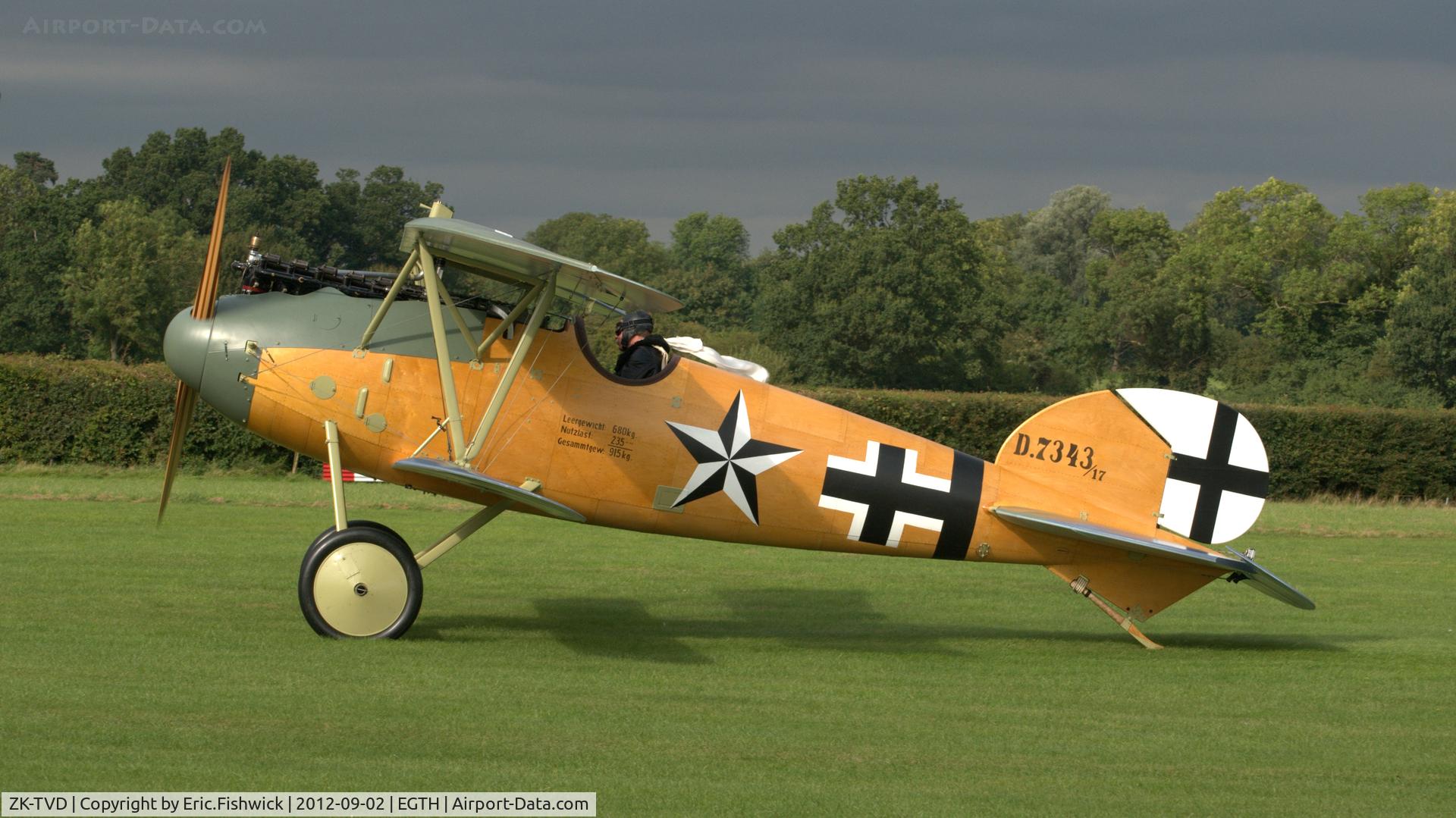 ZK-TVD, 2011 Albatros D-Va Replica C/N 83, 1. D.7343/17 at Shuttleworth Pagent Air Display, Sept. 2012.