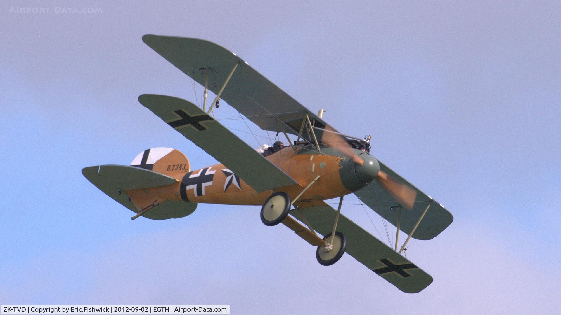 ZK-TVD, 2011 Albatros D-Va Replica C/N 83, 43. D.7343/17 at Shuttleworth Pagent Air Display, Sept. 2012.